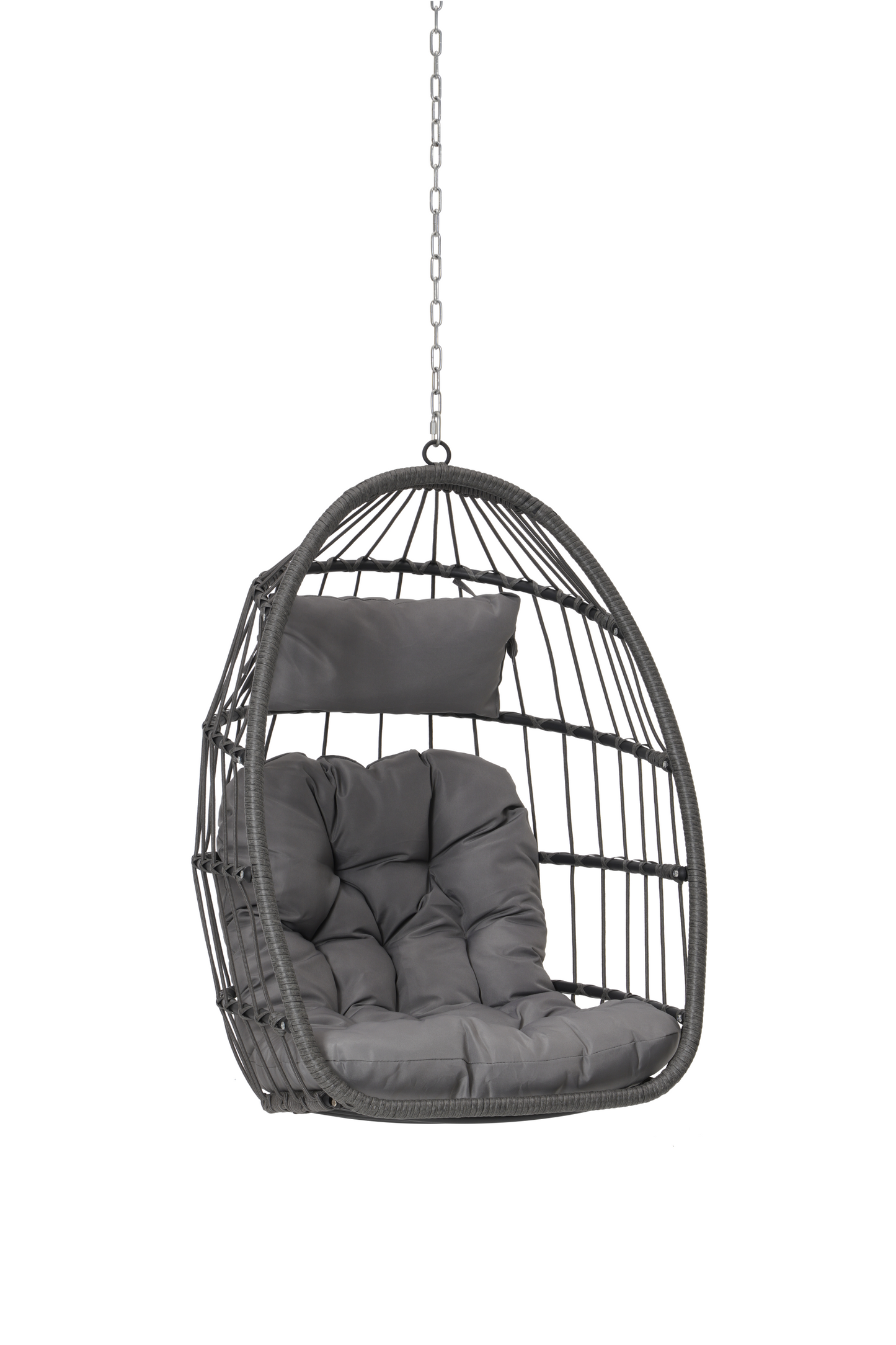 Outdoor Garden Rattan Egg Swing Chair Hanging Chair Wood
