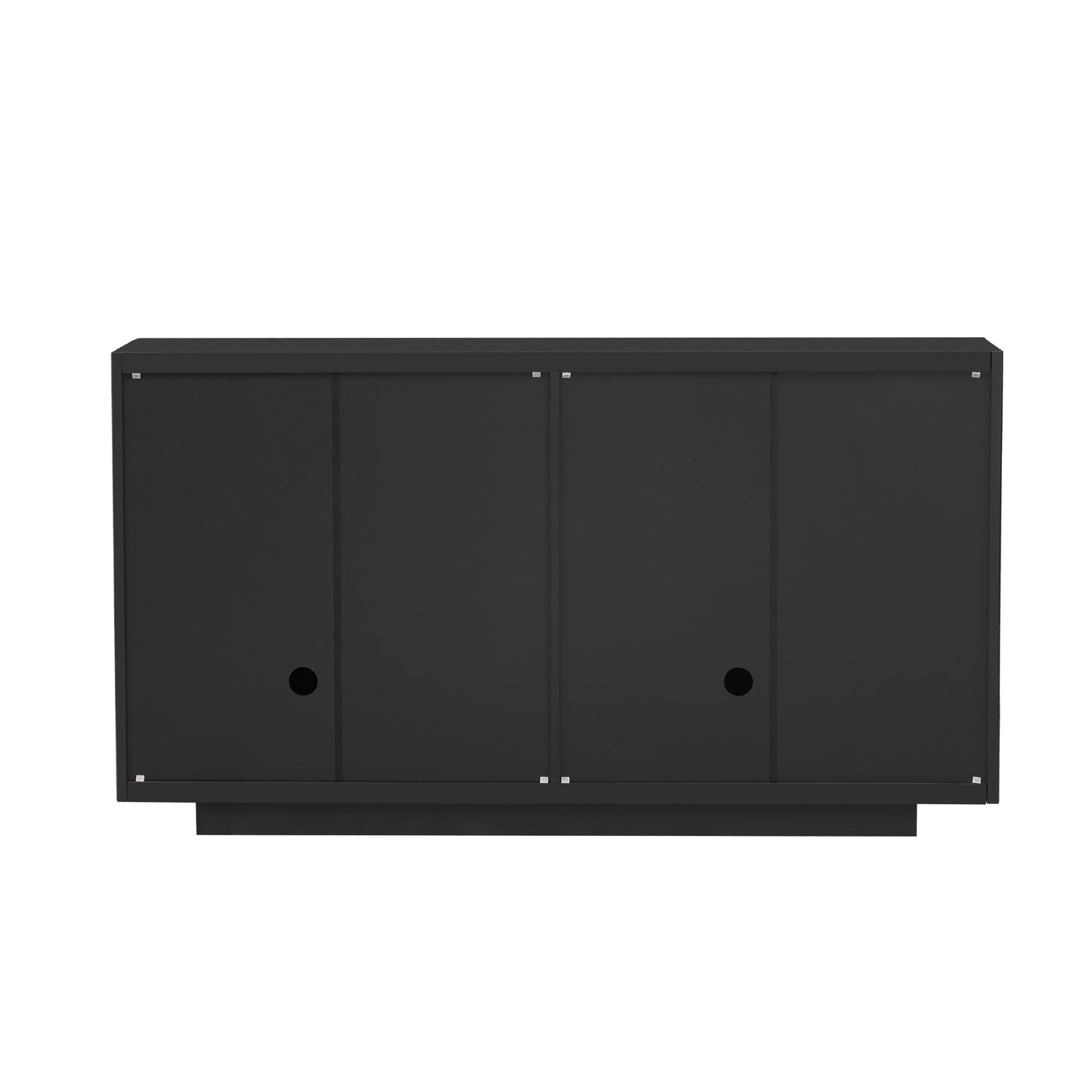 Lyons 4 Wavy Doors Ample Storage Space Sideboar - Black