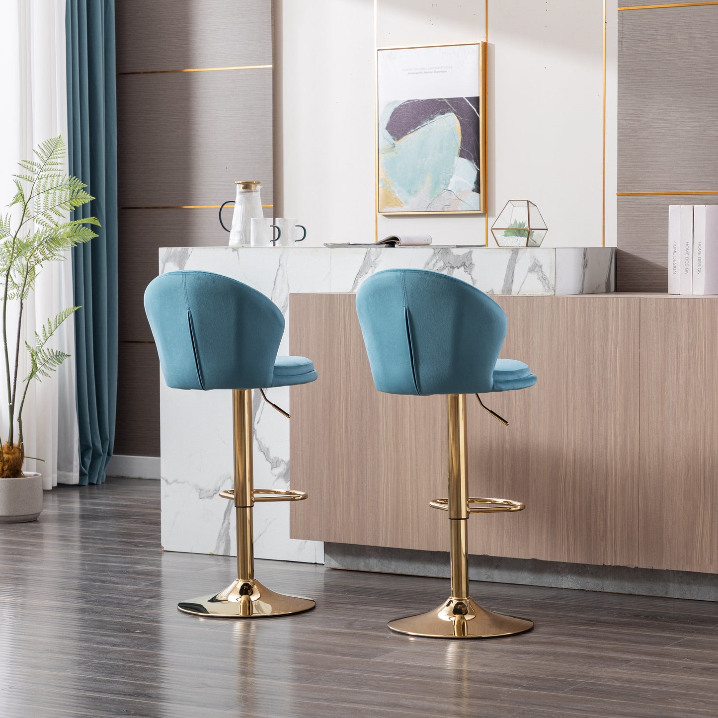 Triumph Bar Stools - Baby Blue Set of 2