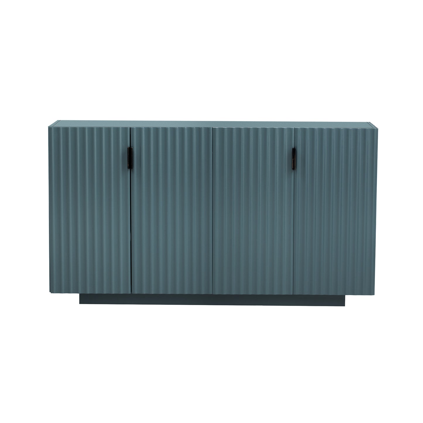 Lyons 4 Wavy Doors Ample Storage Space Sideboar - Teal