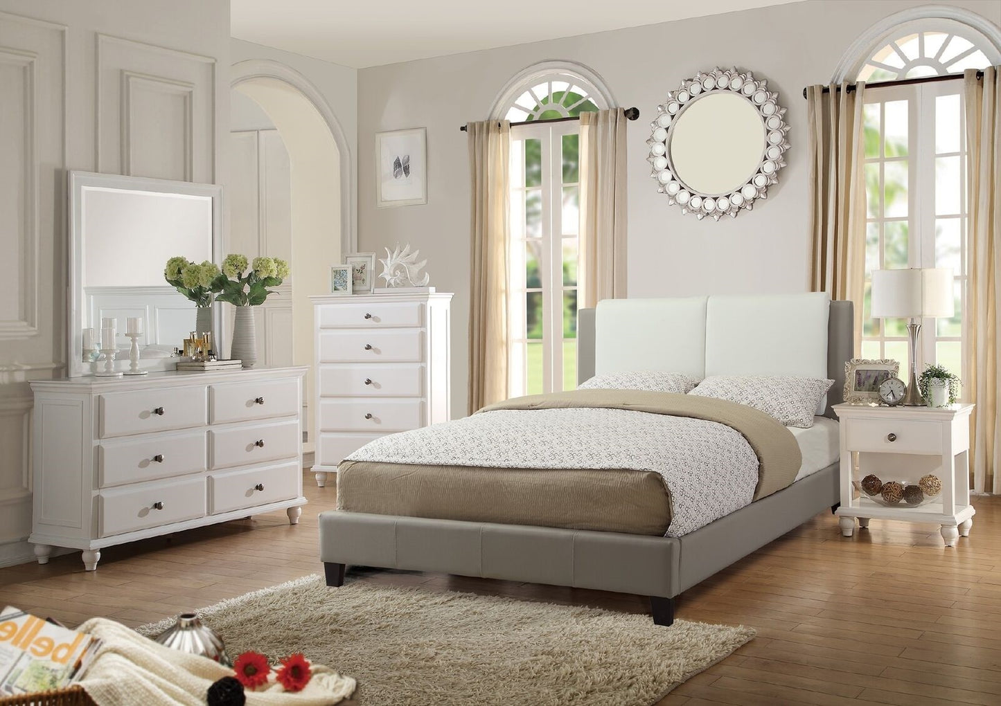 Mido Wooden Nightstand - White