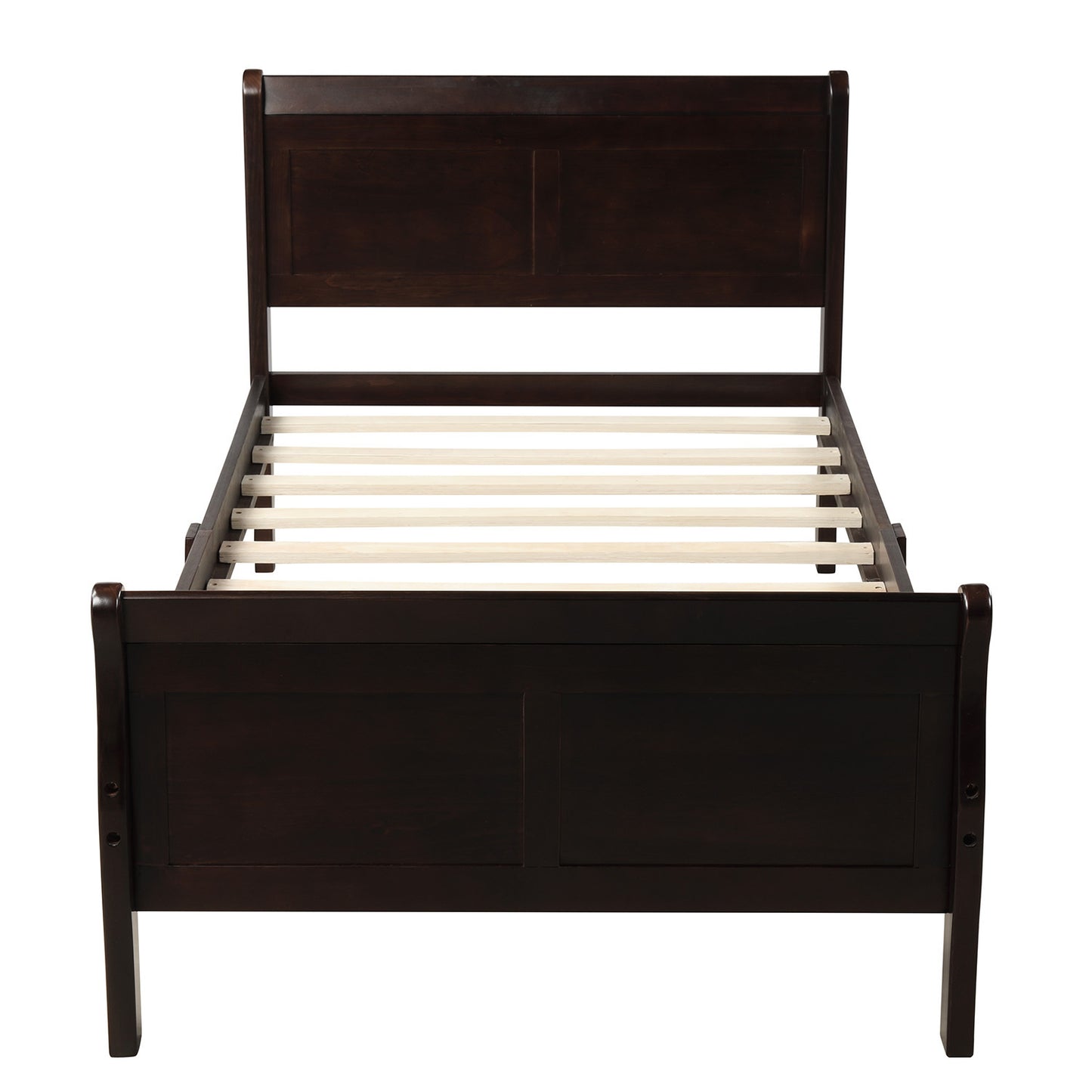 Urban Fusion Twin Size Wood Platform Bed - Espresso