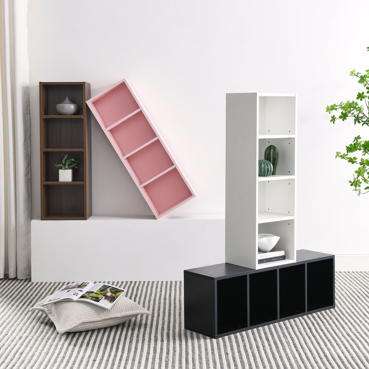 Slim Storage Cabinet - White
