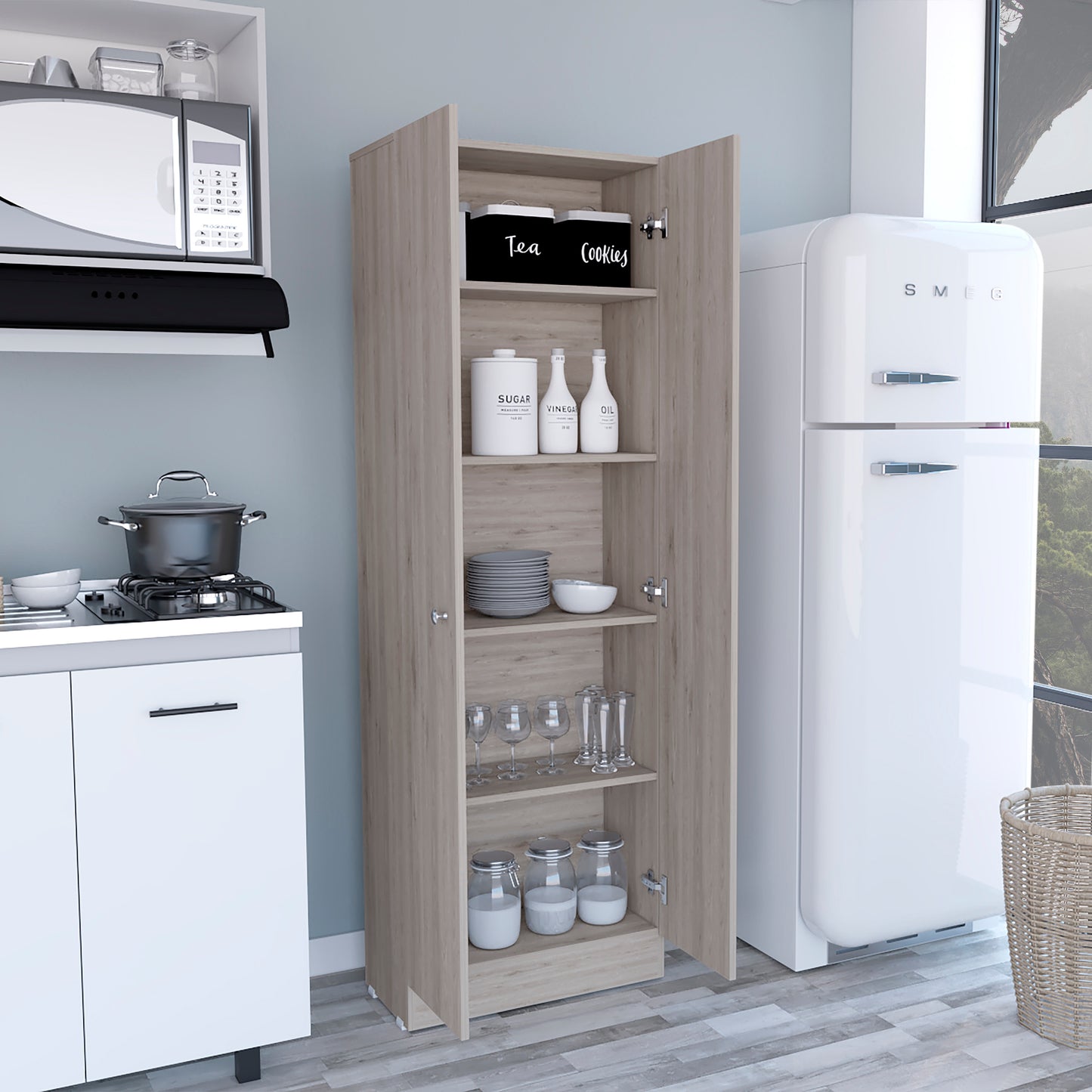 Max Storage Pantry Cabinet - Light Gray