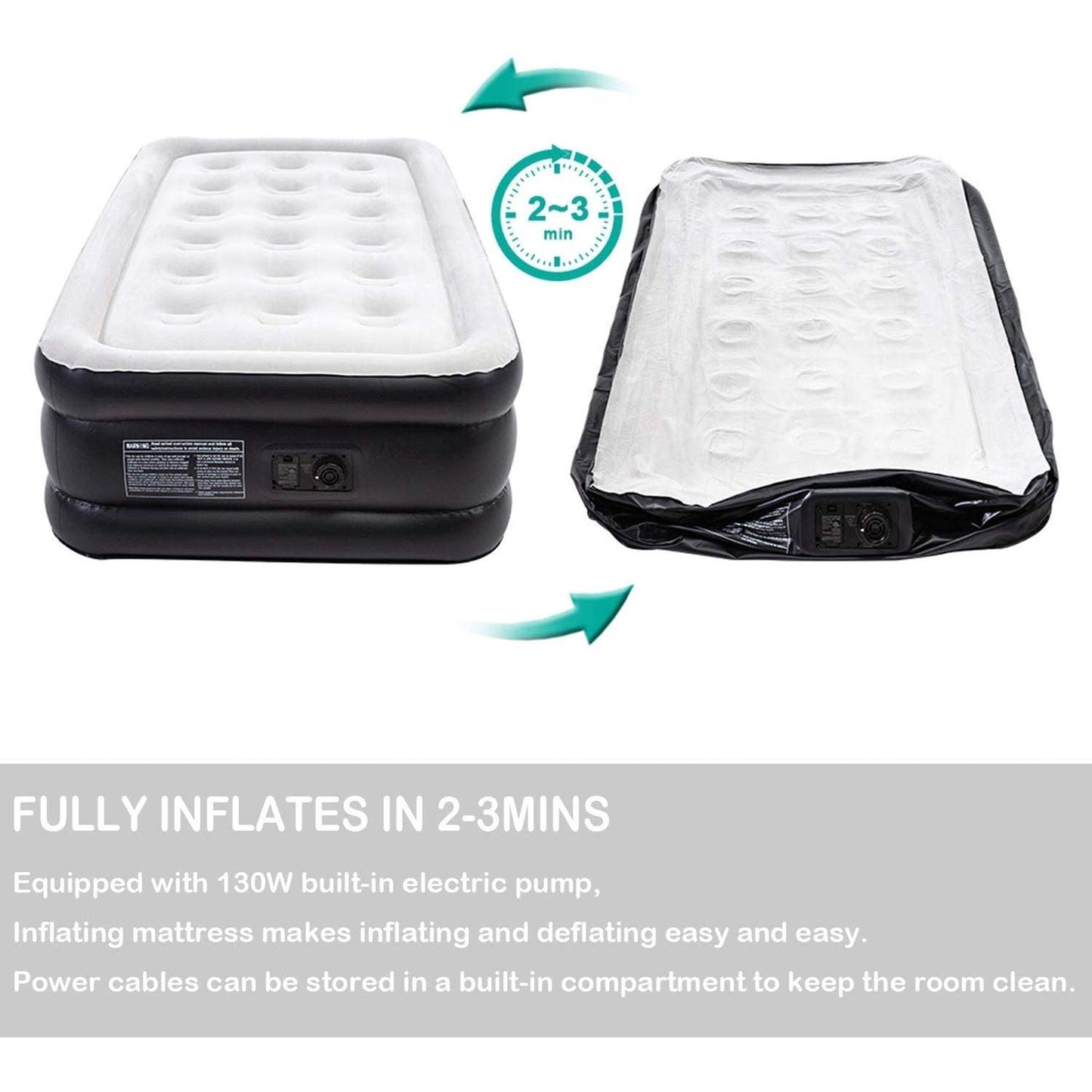 LuxAir Comfort+ Twin Air Mattress