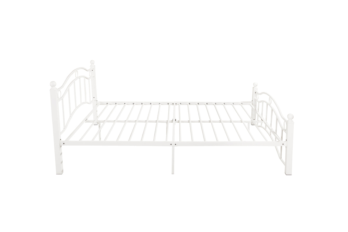Royal Dream Queen Size Metal Bed Frame - White