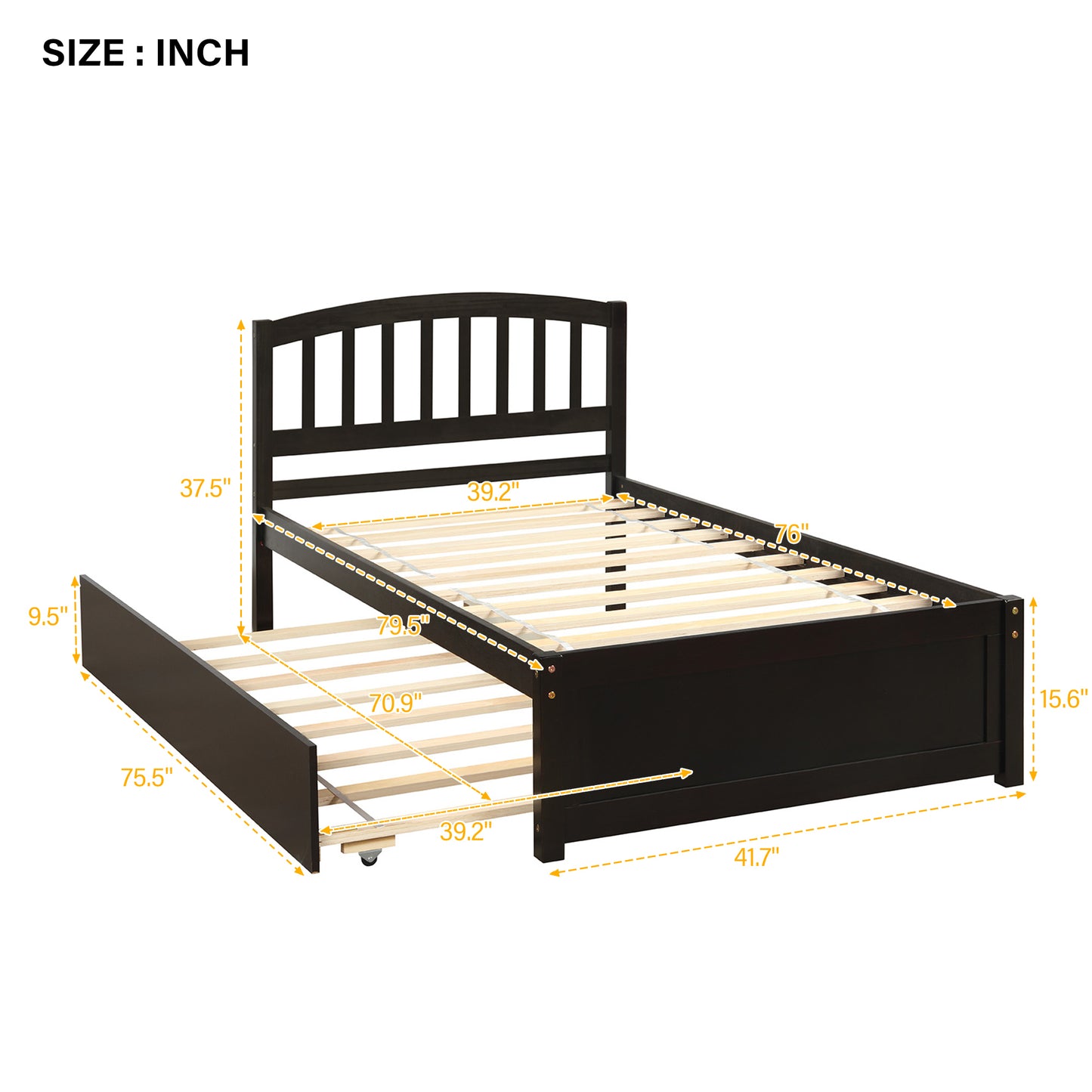 Elegant Dreamwood Twin Trundle Bed