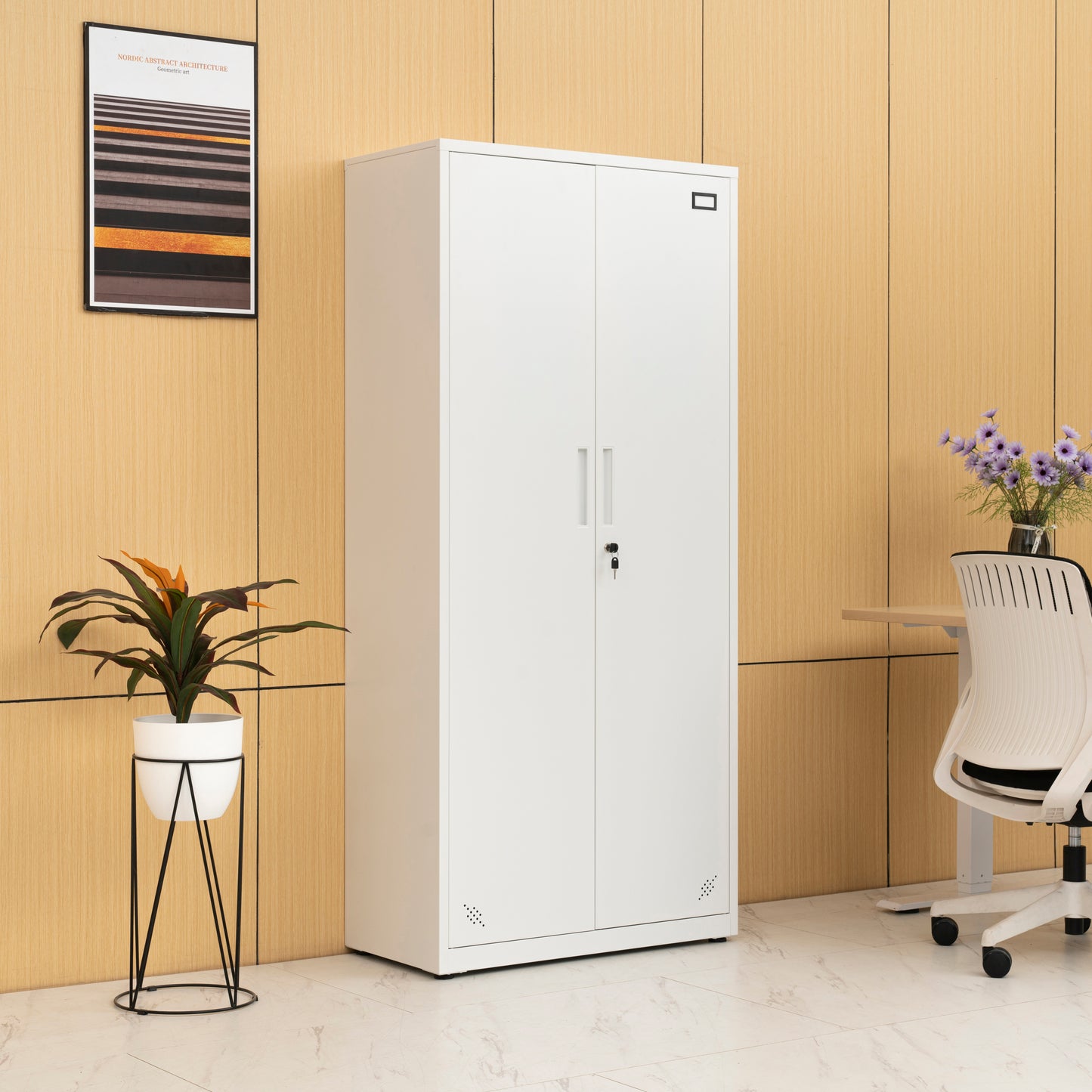Space Max Storage Cabinet - White