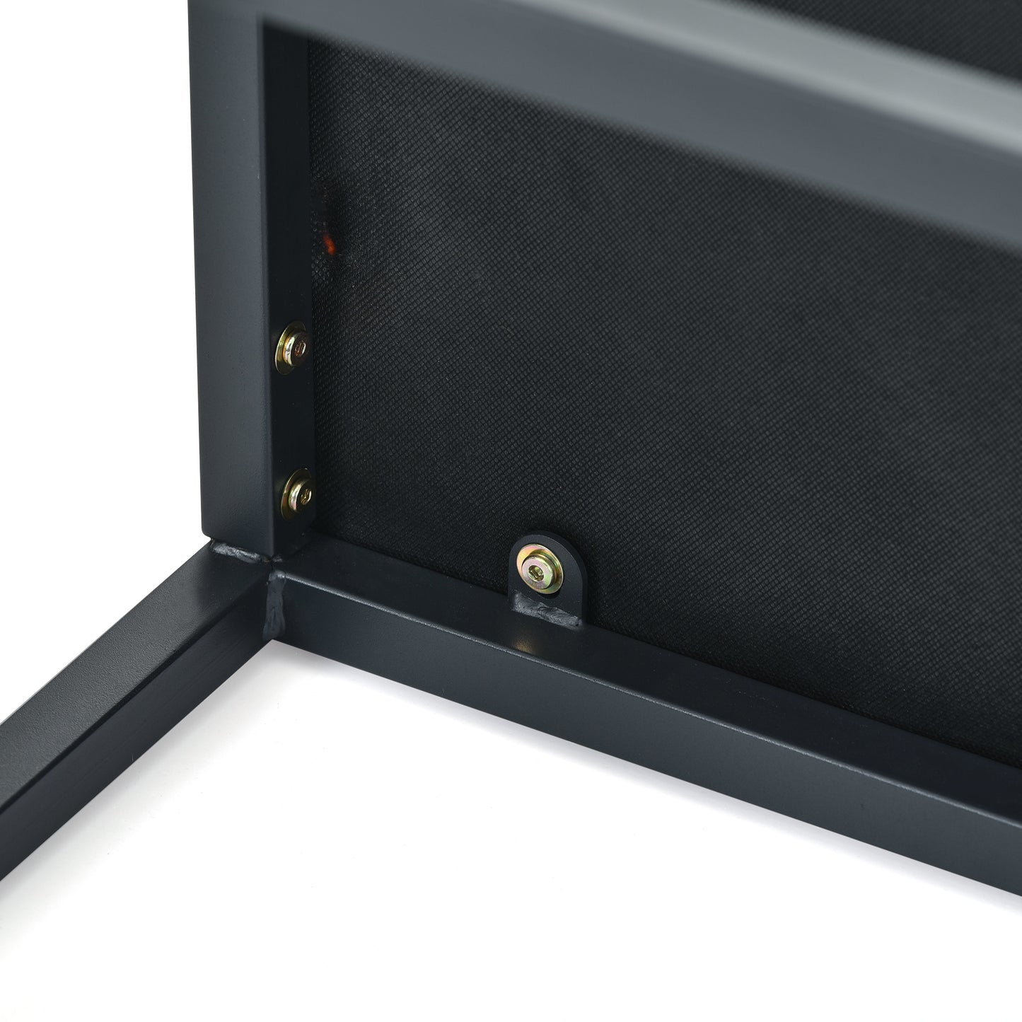 Metal Base Upholstered Bench - Orange