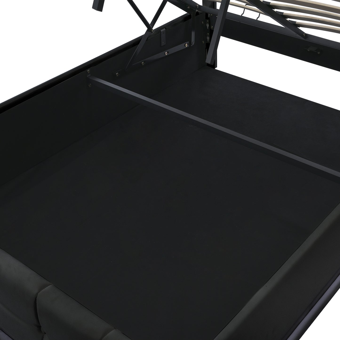 Luxury Dream Queen Bed with Smart Storage and LED Illumination - Black