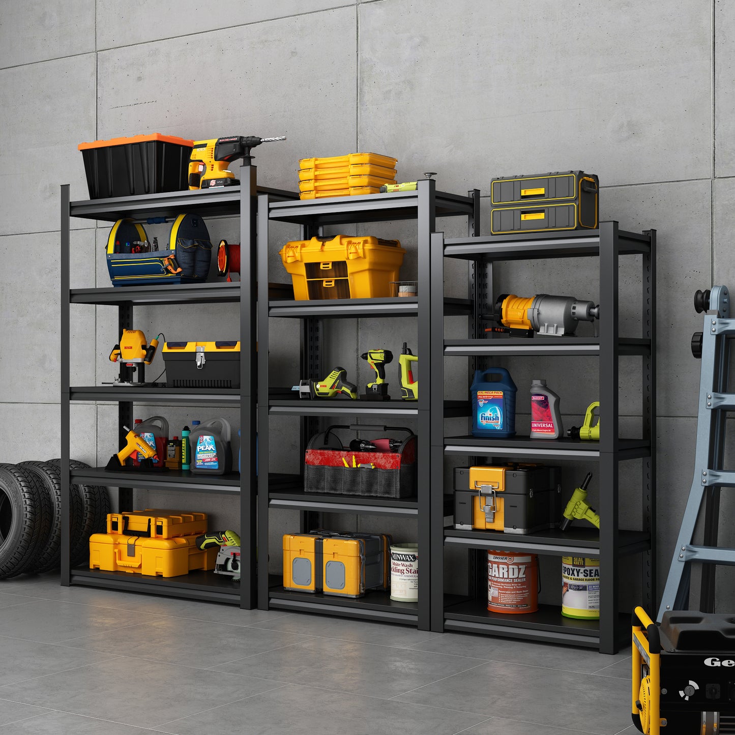 Adjustable Metal Shelving Storage Solution