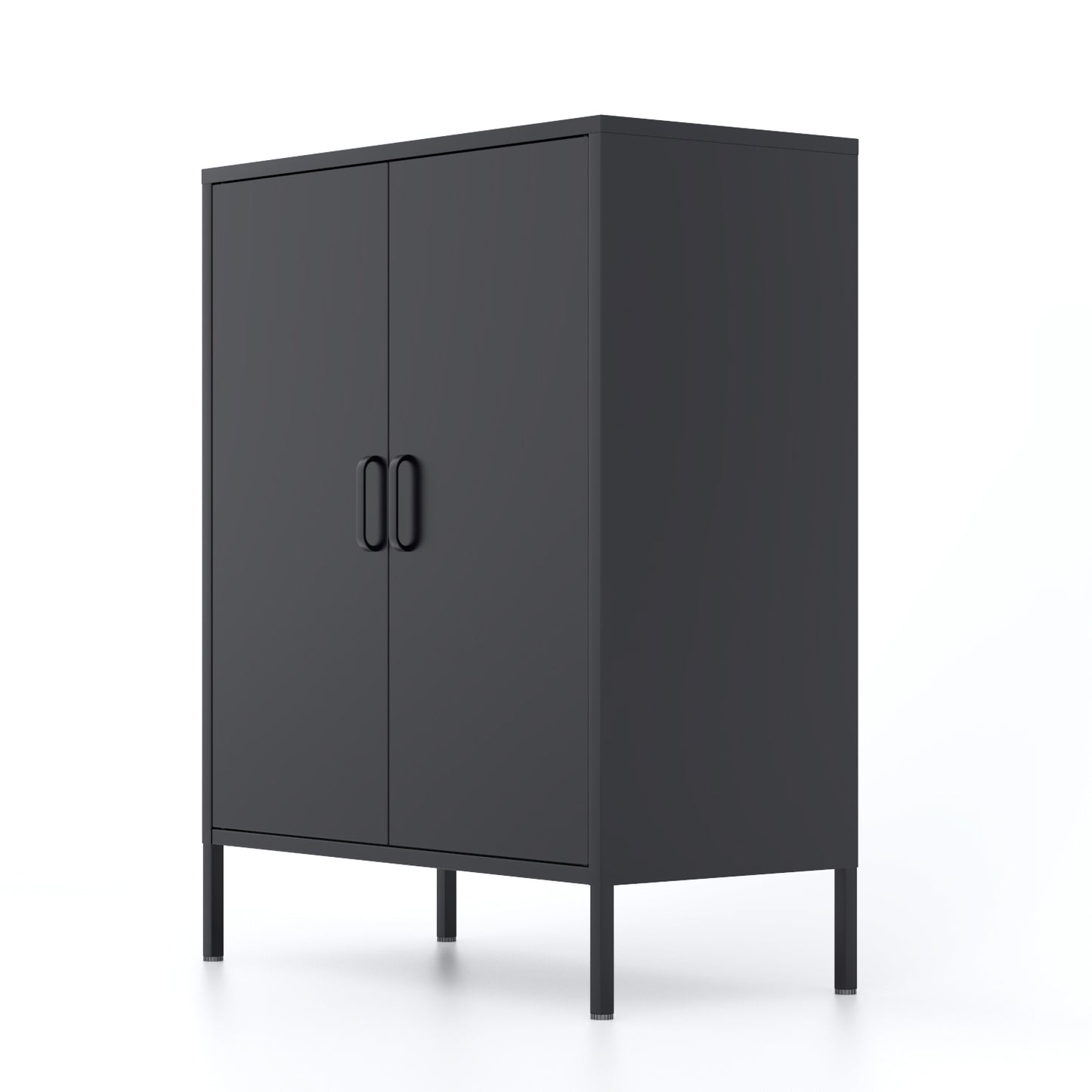 Stand Storage Steel Cabinets - Black