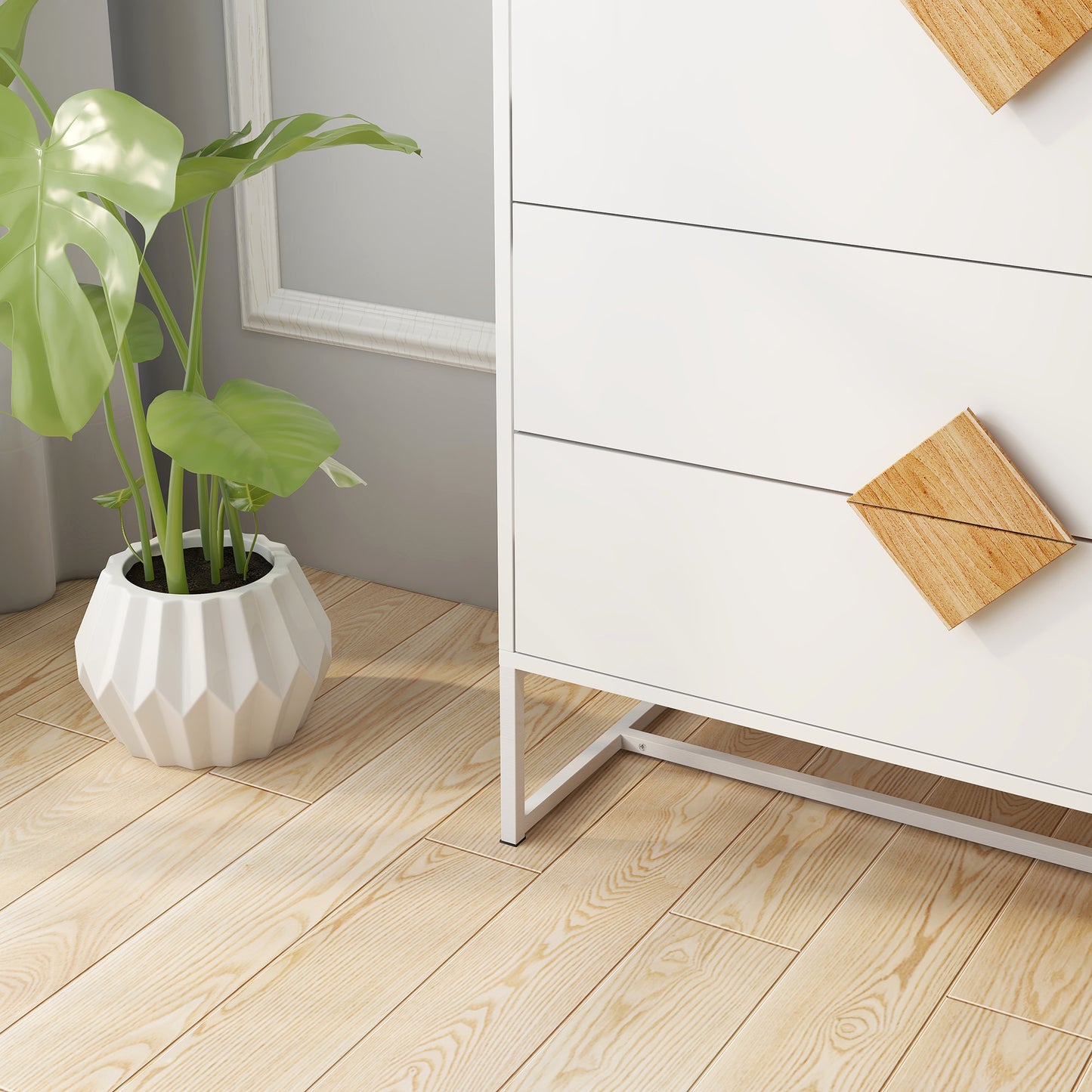 Elegant Oakwood Square Dresser