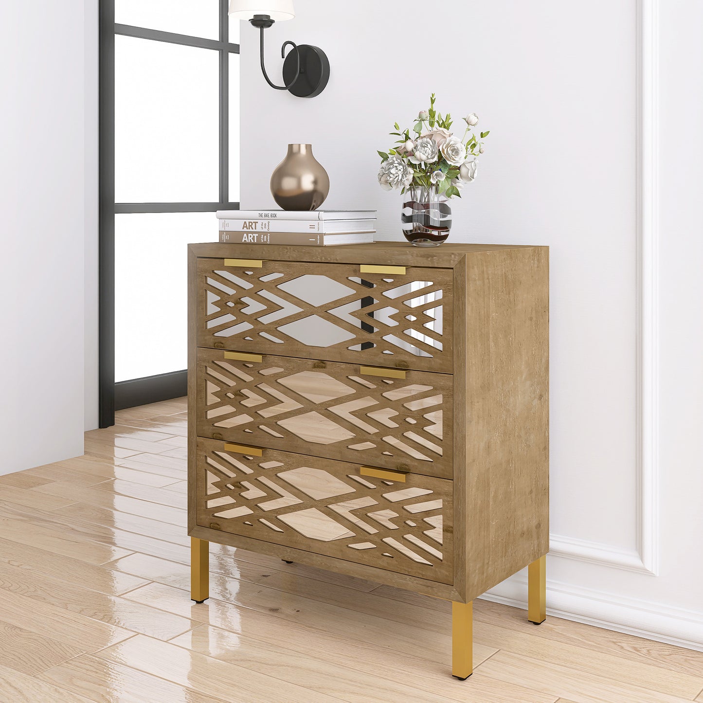 Vintage Reflections Wooden Storage Cabinet