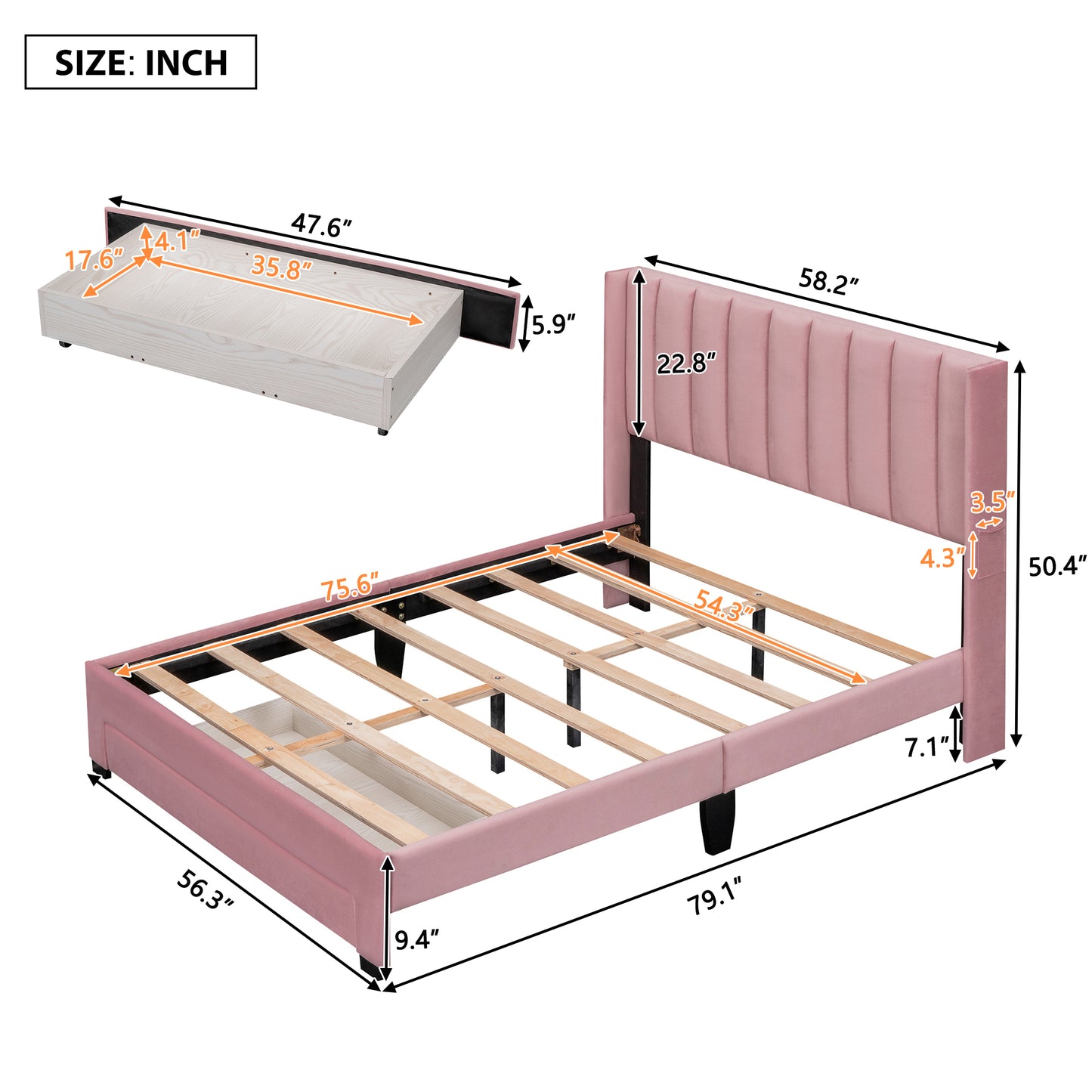 Pink Dream Storage Bed