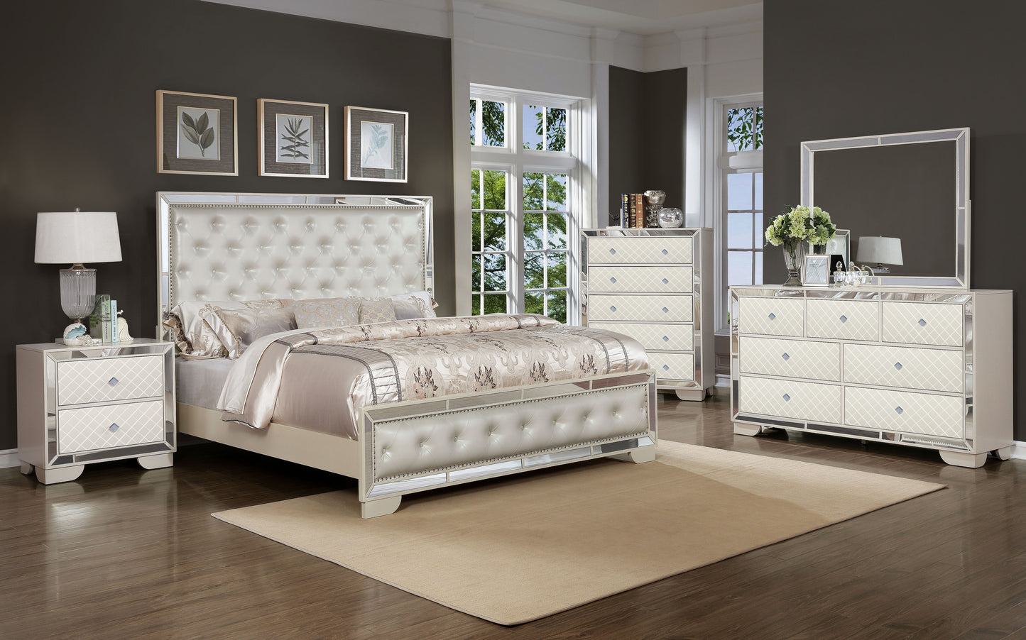 Madison King Size Upholstery Bed - Beige