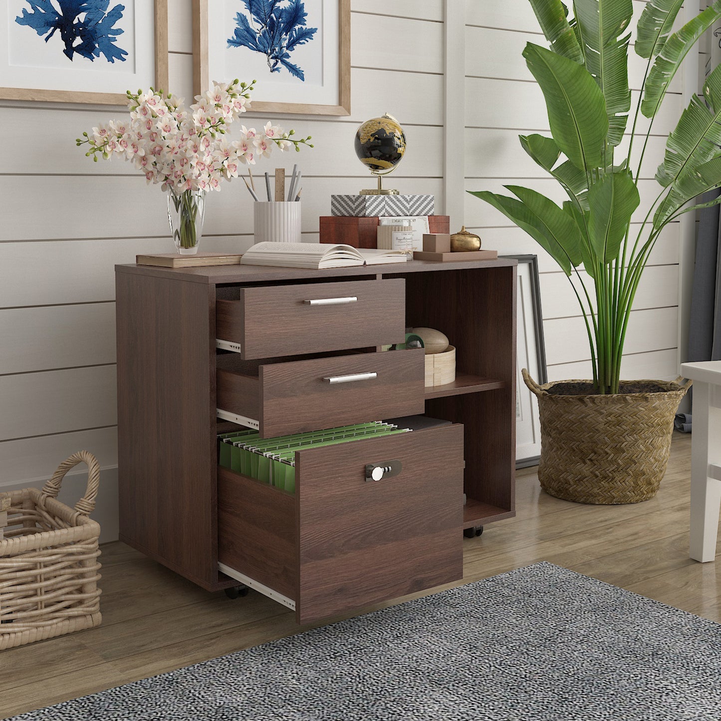 Smart File Cabinet With Coded Lock