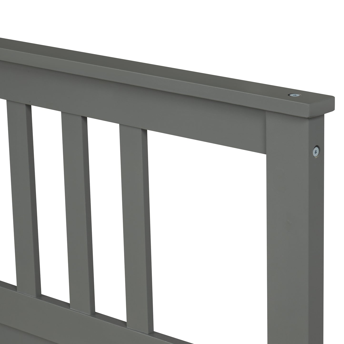 Pica Full Size Wood Platform Bed - Gray