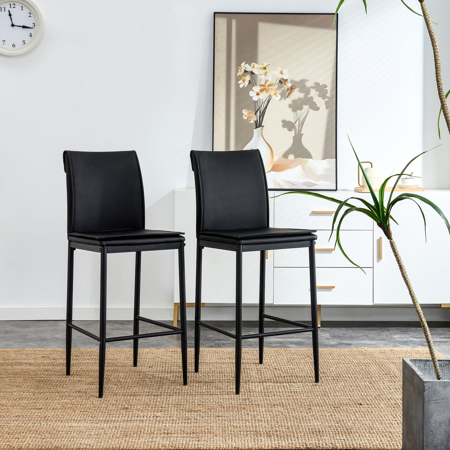 Zen Bar Stool - Black Set of 2