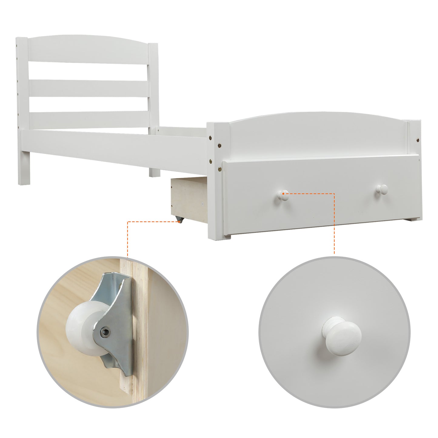 White Haven Twin Bed Frame