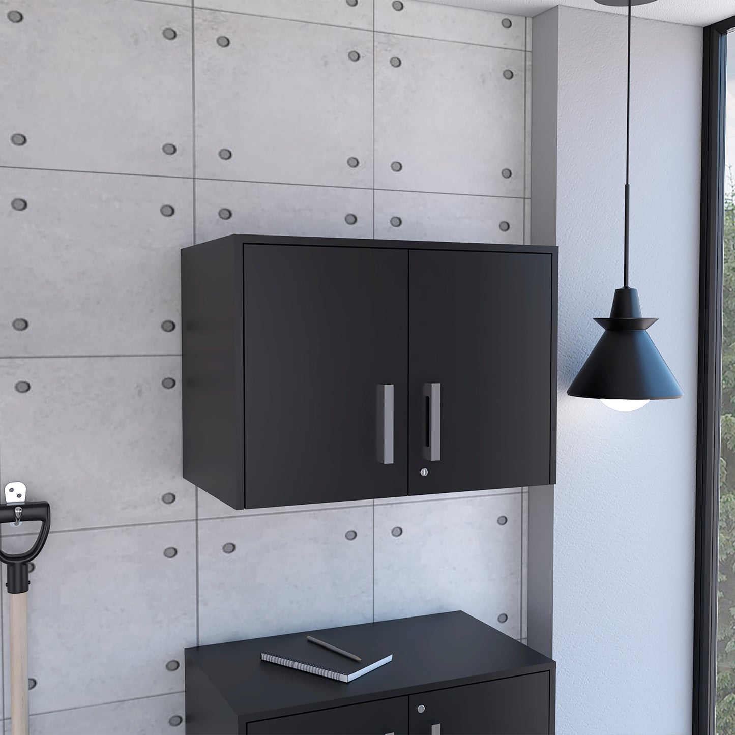 Medford 2 Drawer Cabinet - Black