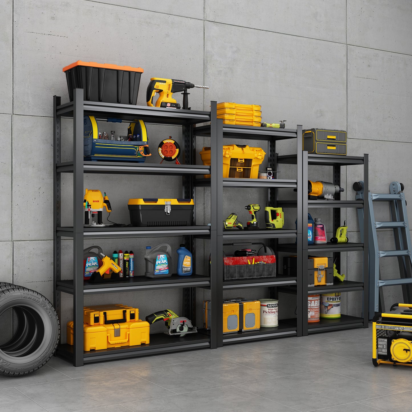 Adjustable Metal Shelving Storage Solution