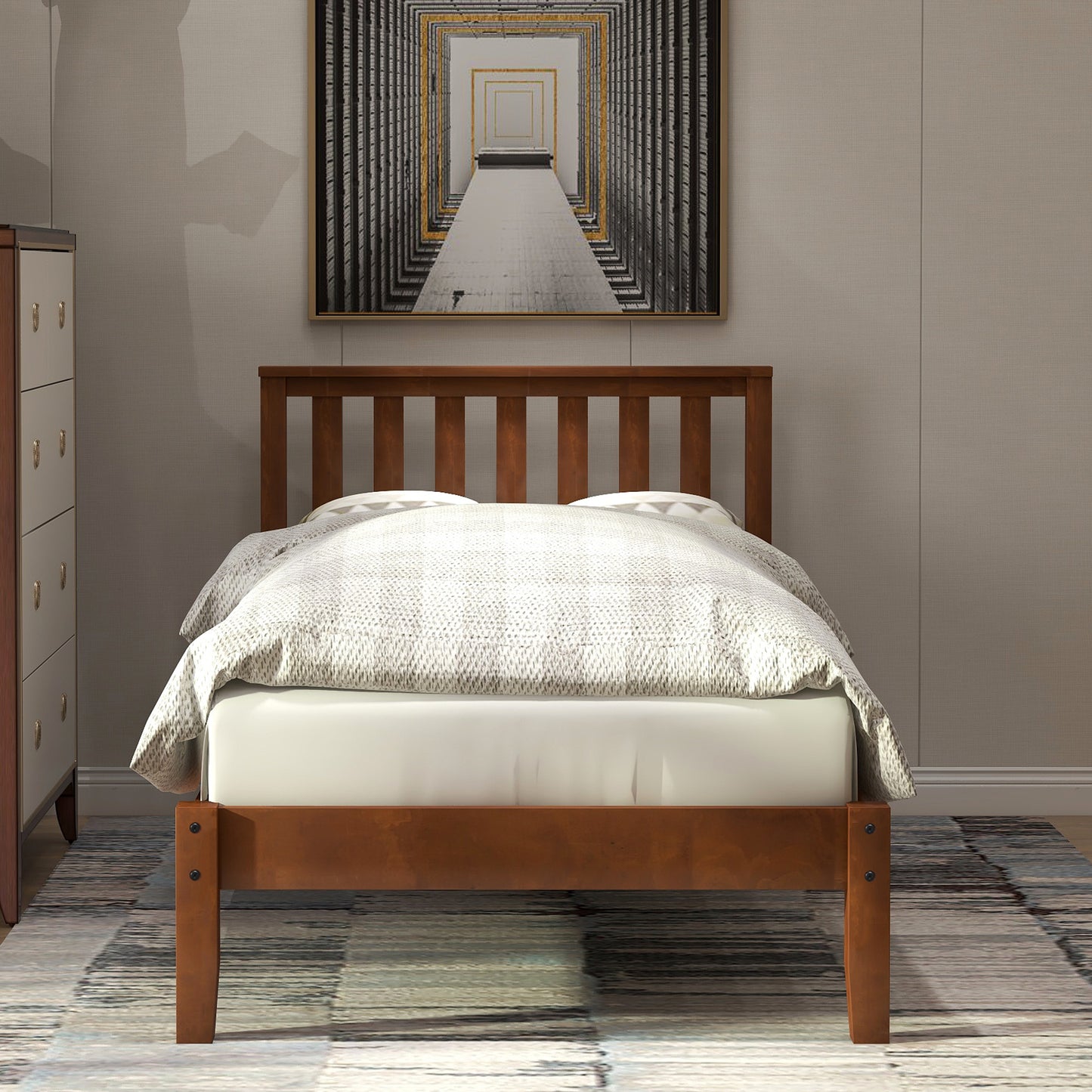 Walnut Dreamwood Twin Bed