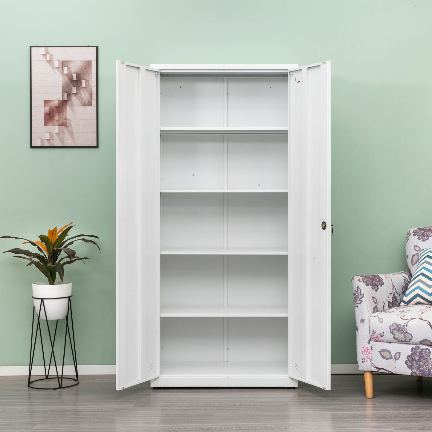 Space Max Storage Cabinet - White