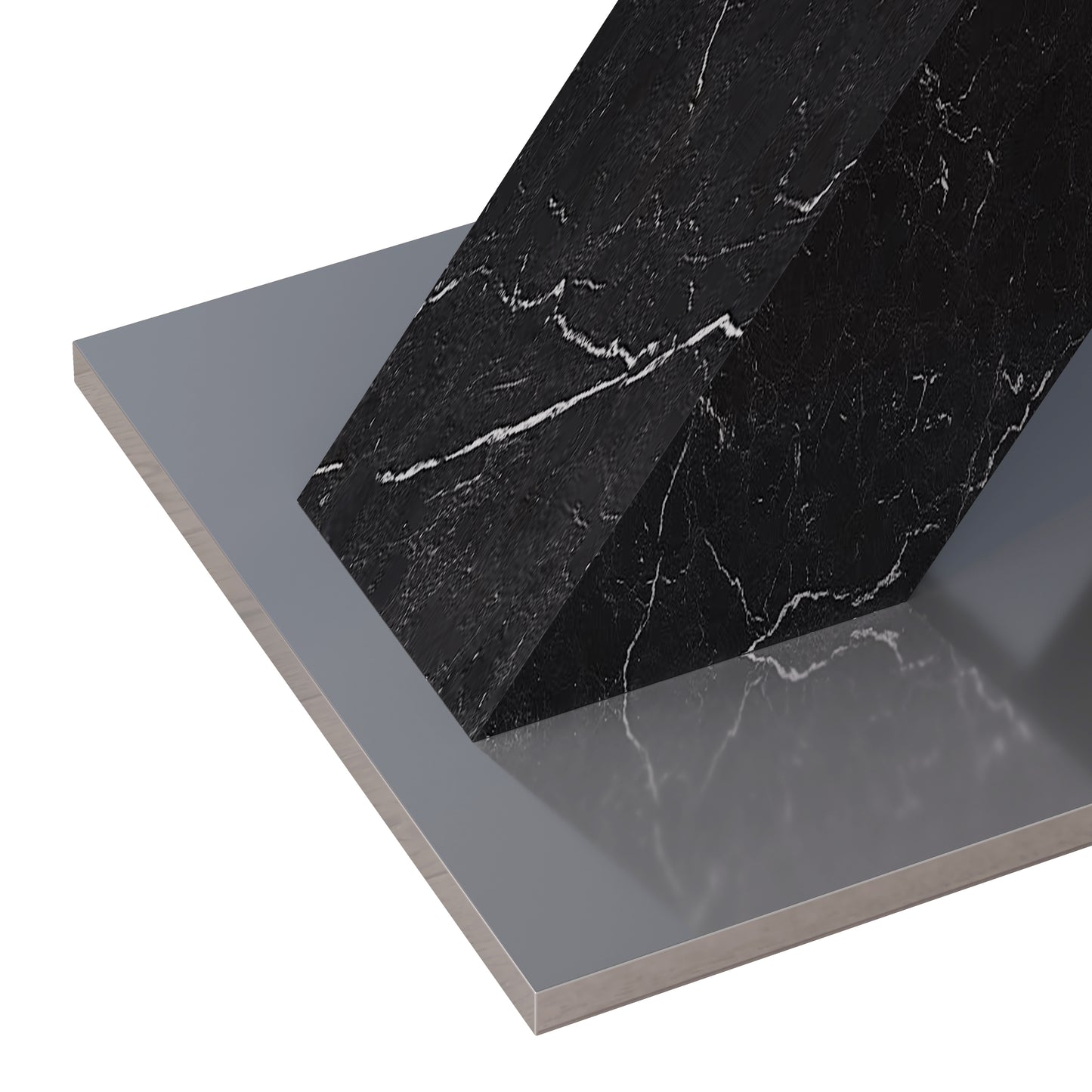 Black Marble X Dining Table