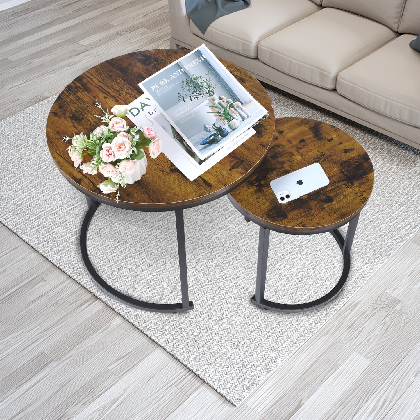 Wooden Blend Side Tables