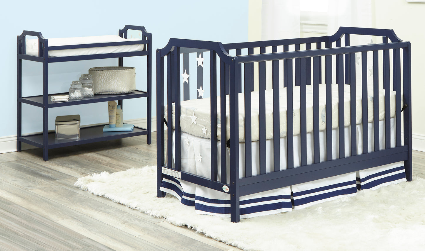 Nautical 3-in-1 Convertible Island Crib - Navy Blue