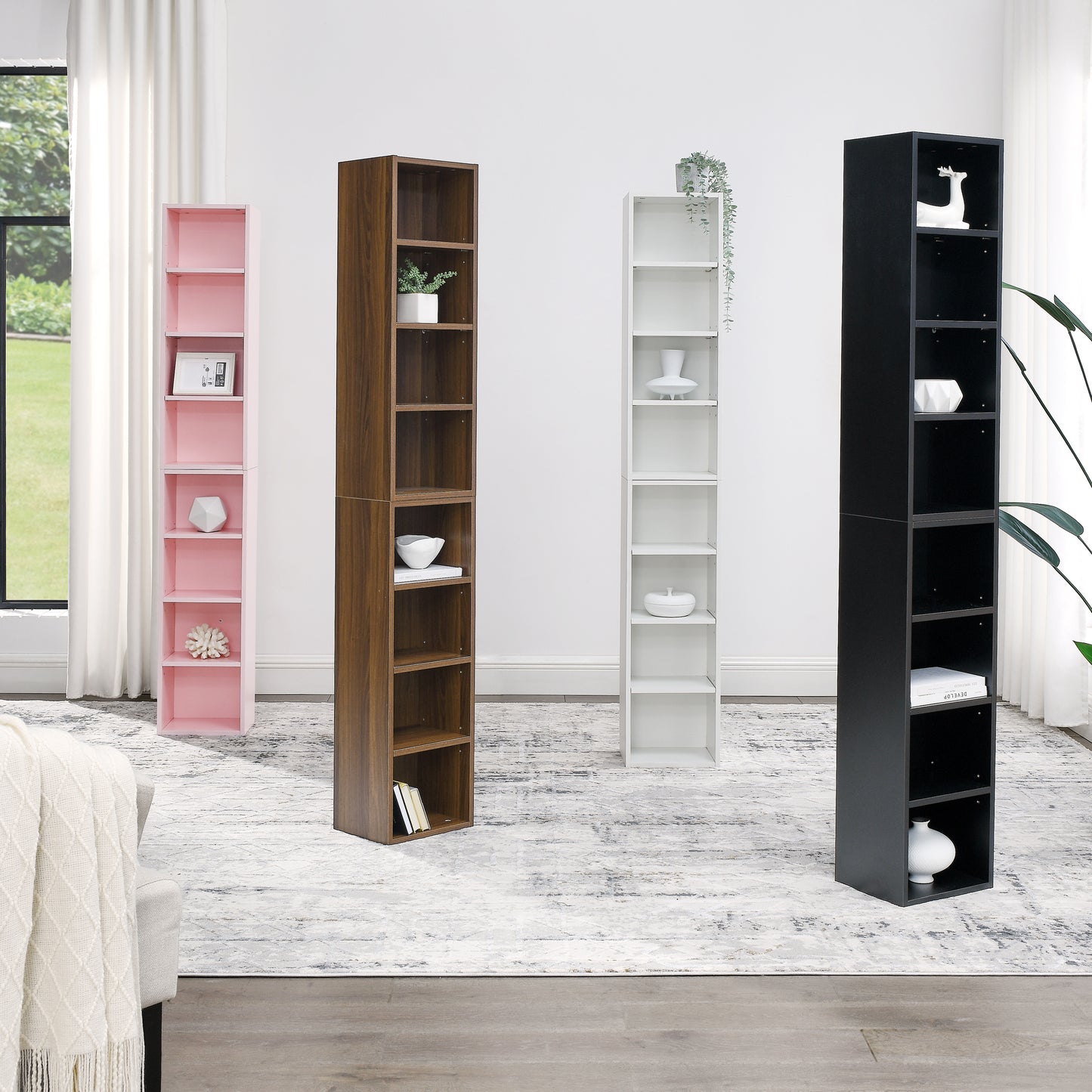 Slim Storage Cabinet - White