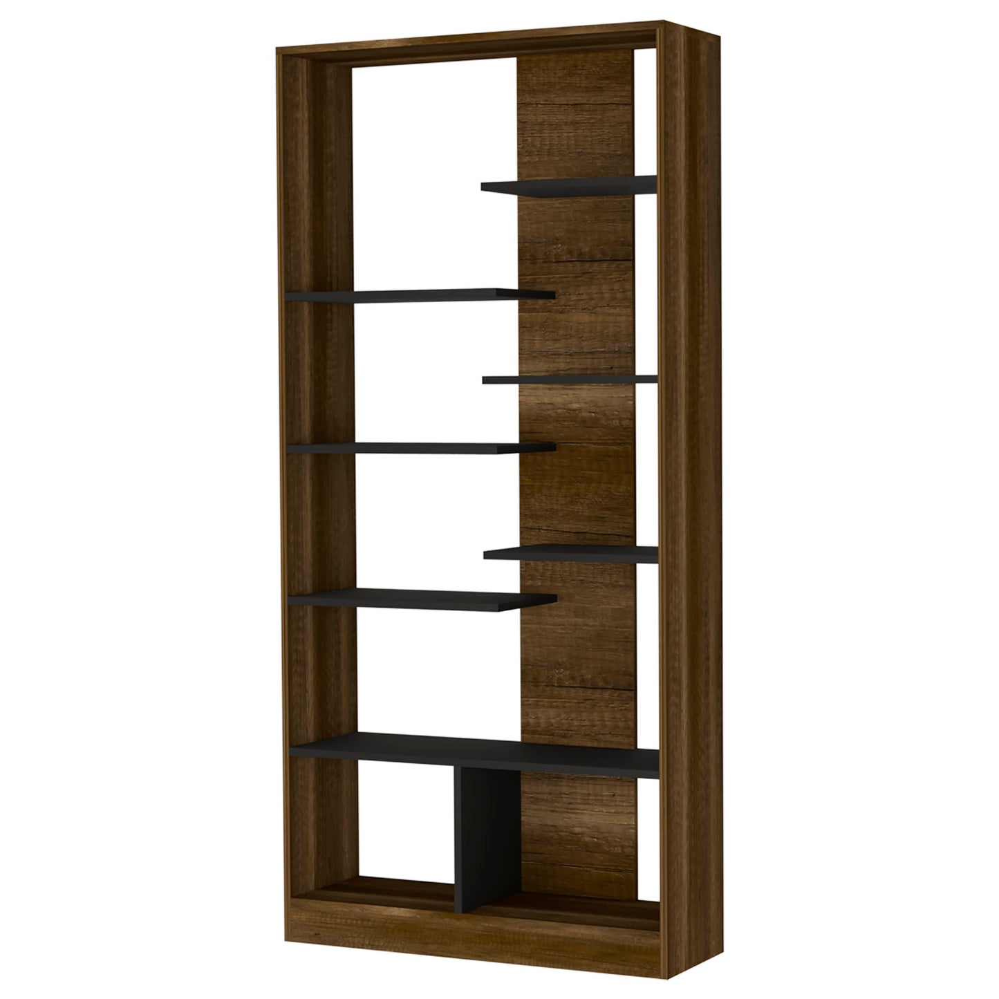 Island Haven 9-Shelf Bookcase - Walnut