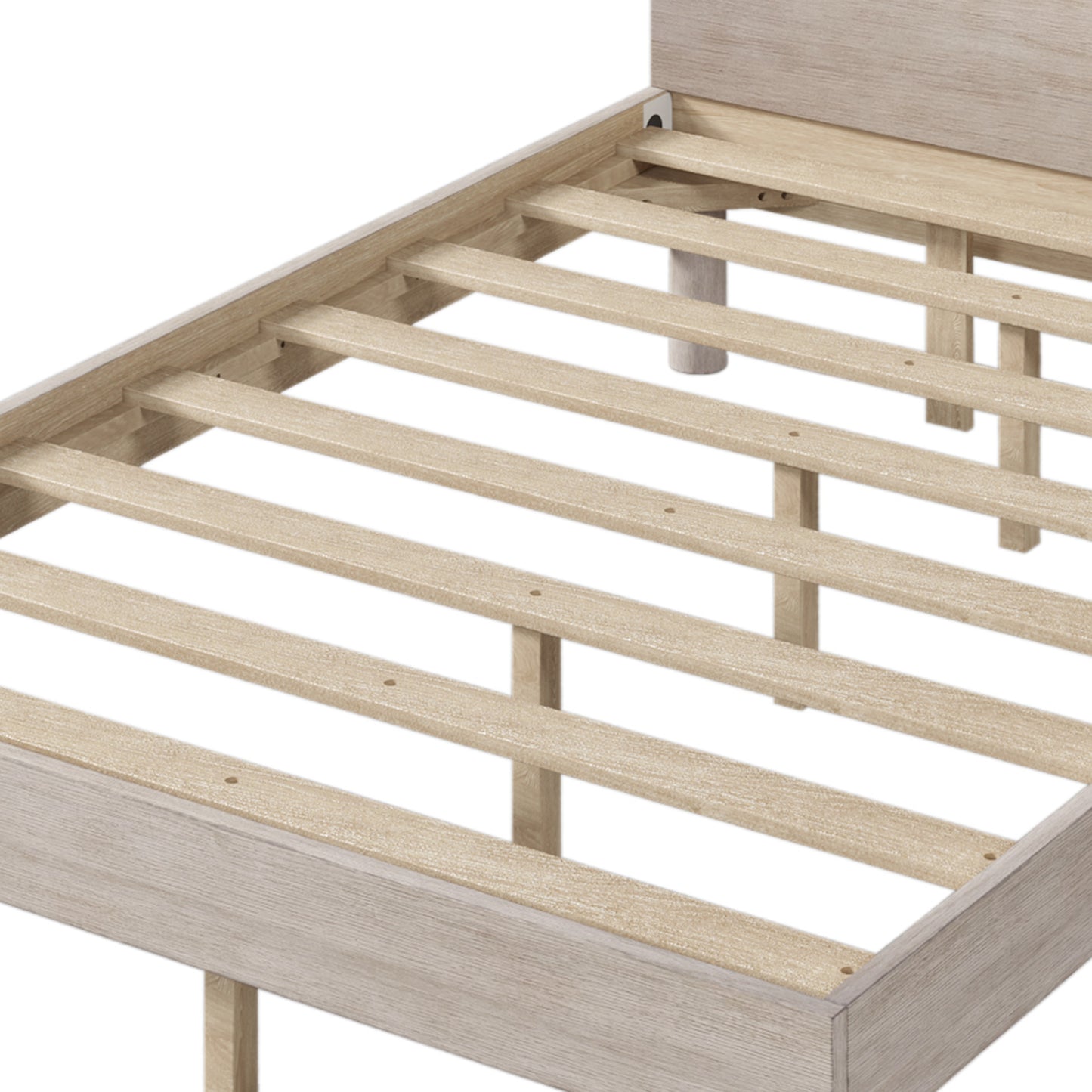 Stone Gray Full Size Platform Bed Frame