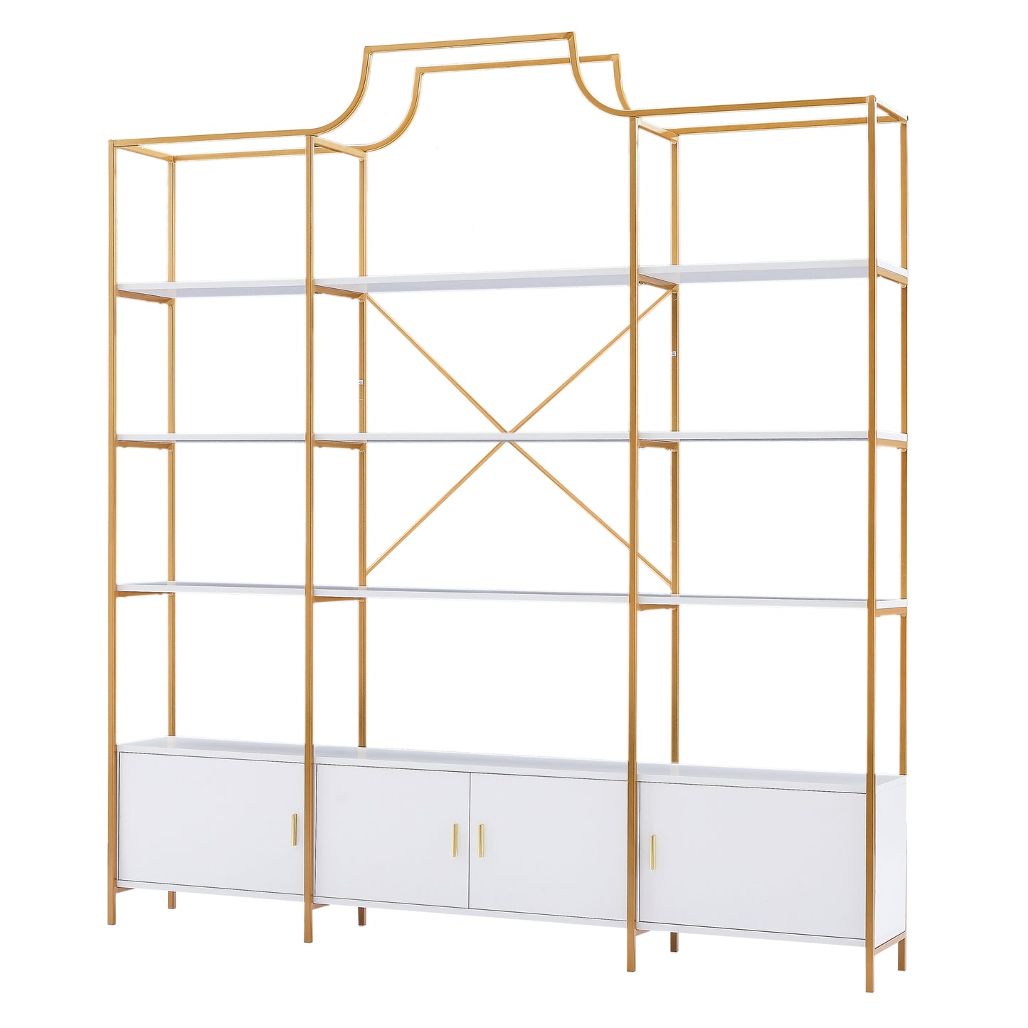 X Bar Gold Frame Bookcase