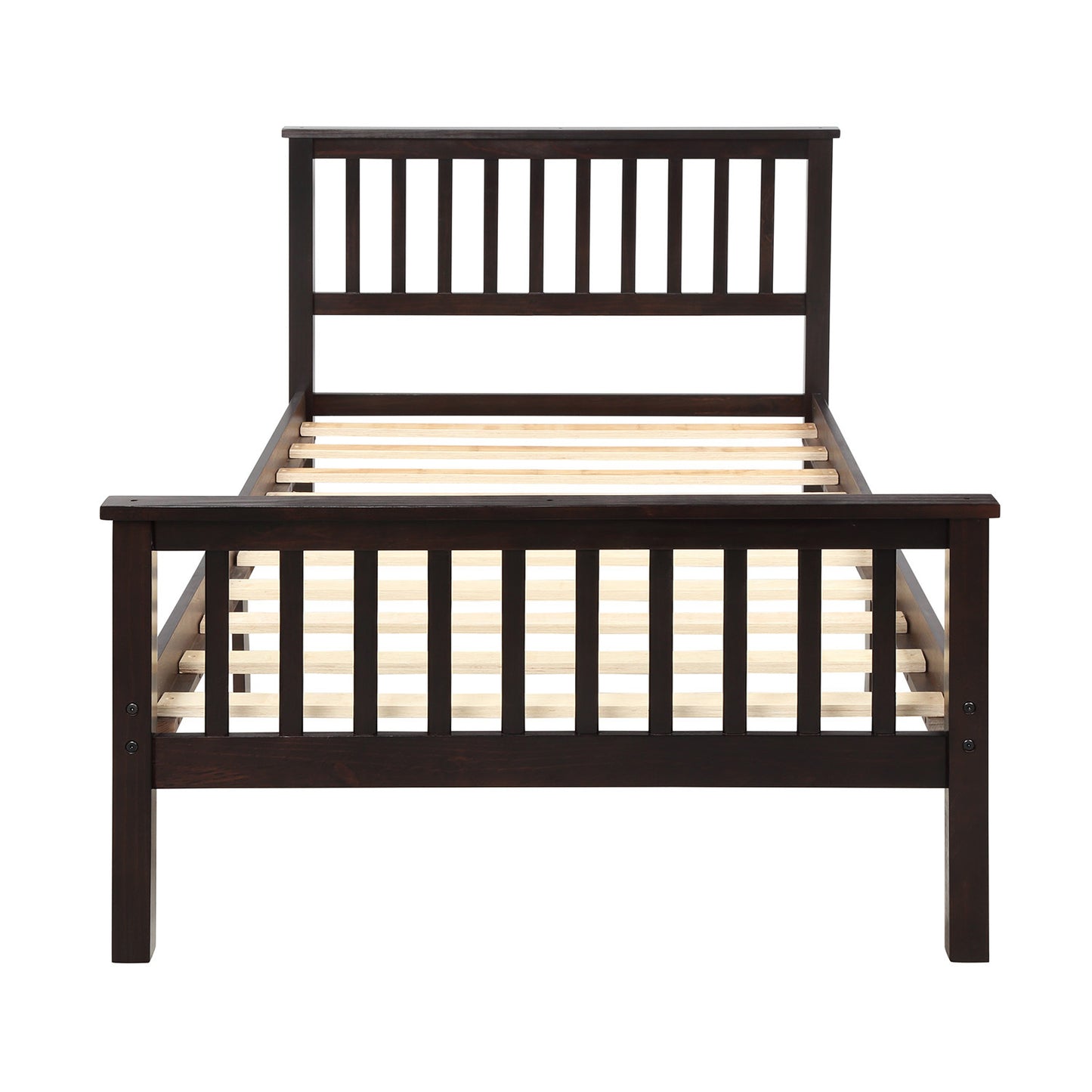 Elegant Dreams Twin Espresso Bed