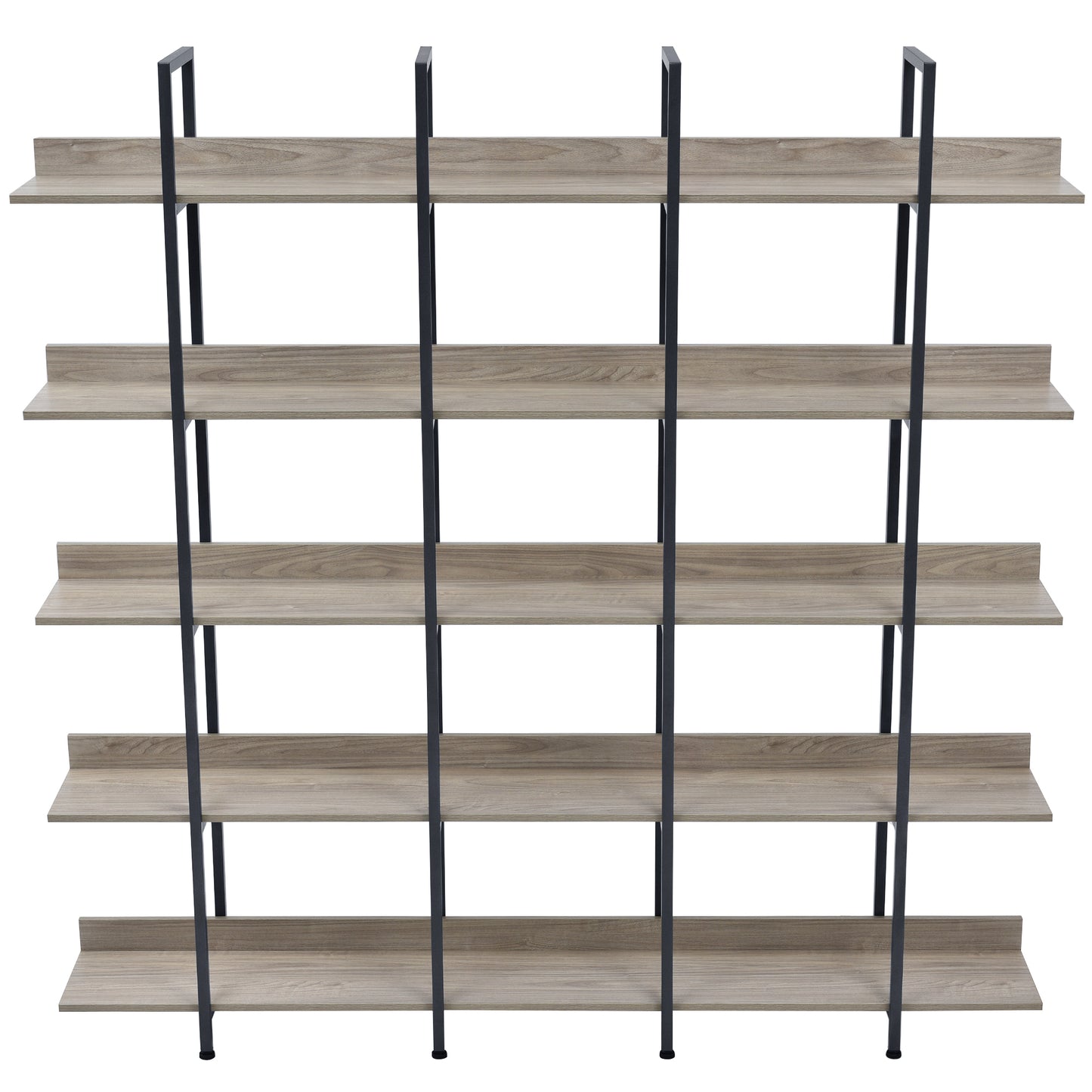 Vintage Metal Frame Bookshelf - Grey
