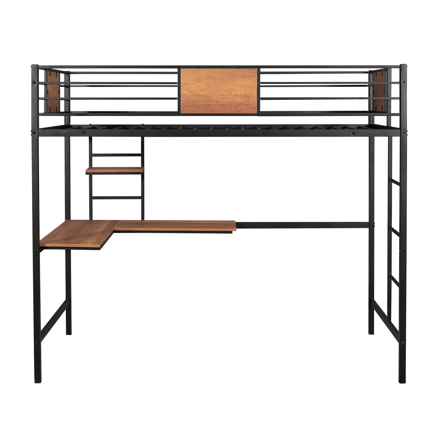 Venetian Vista Loft Bed With Desk -Black