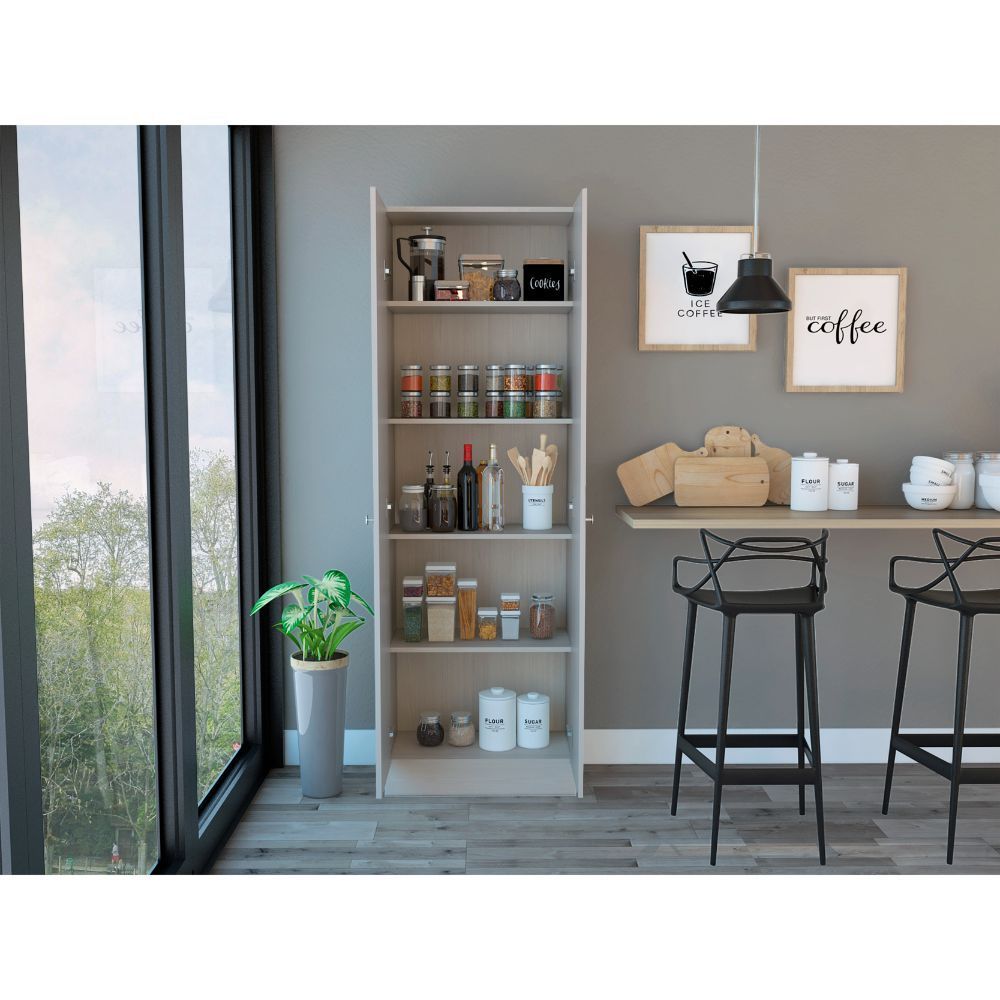 Greyson Tall Storage Cabinet - Oak