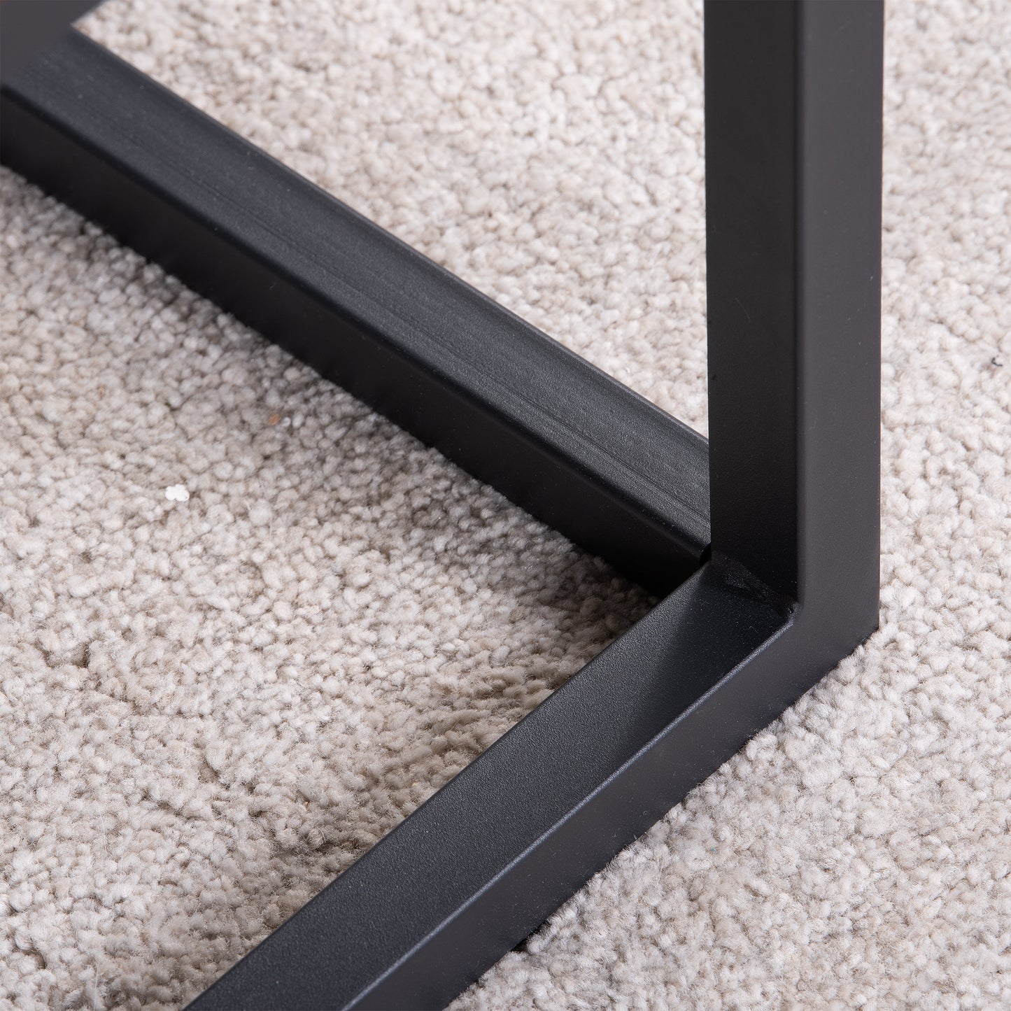 Metal Base Upholstered Bench - Dark Brown