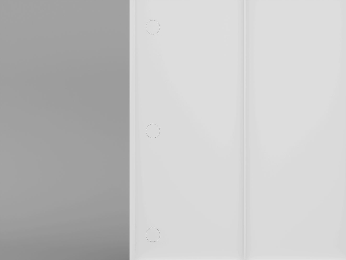 3-Tier Buffet Cabinet  - White