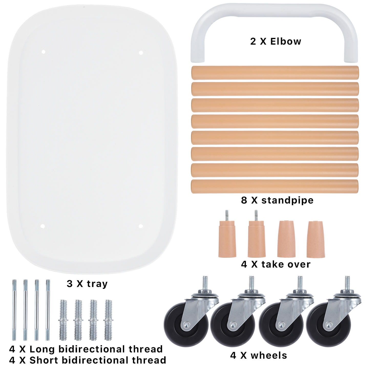 3-Tier Rolling Storage Utility Cart