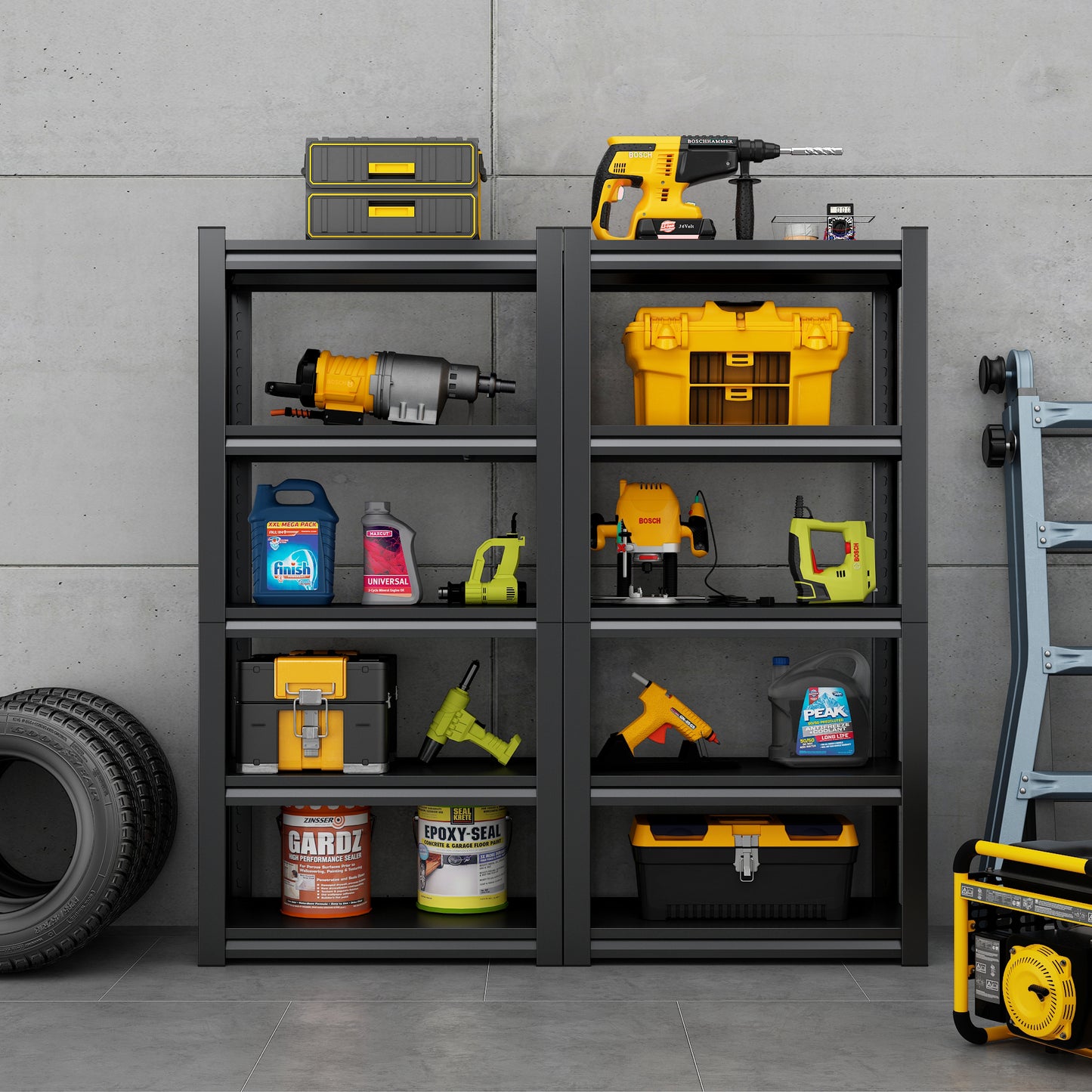 Adjustable Metal Shelving Storage Solution