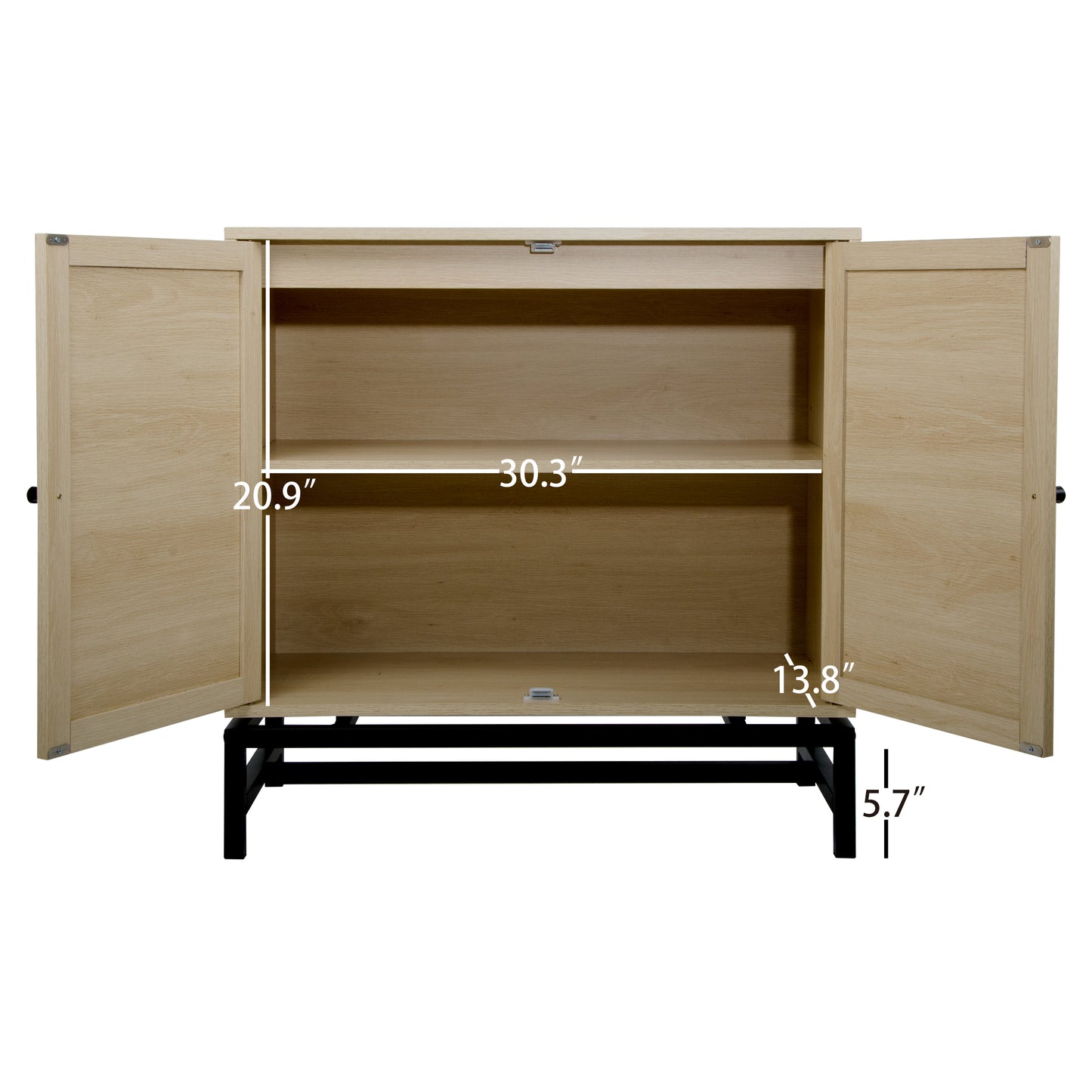 Rattan Haven 2 Door Cabinet - Natural