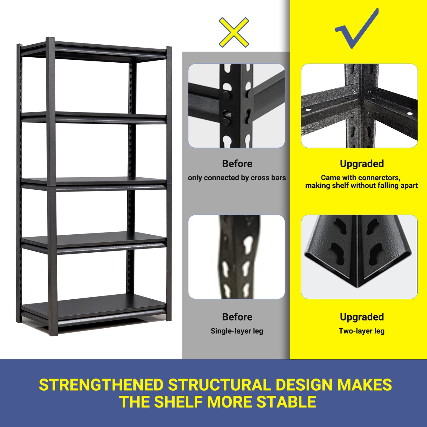Adjustable Metal Shelving Storage Solution