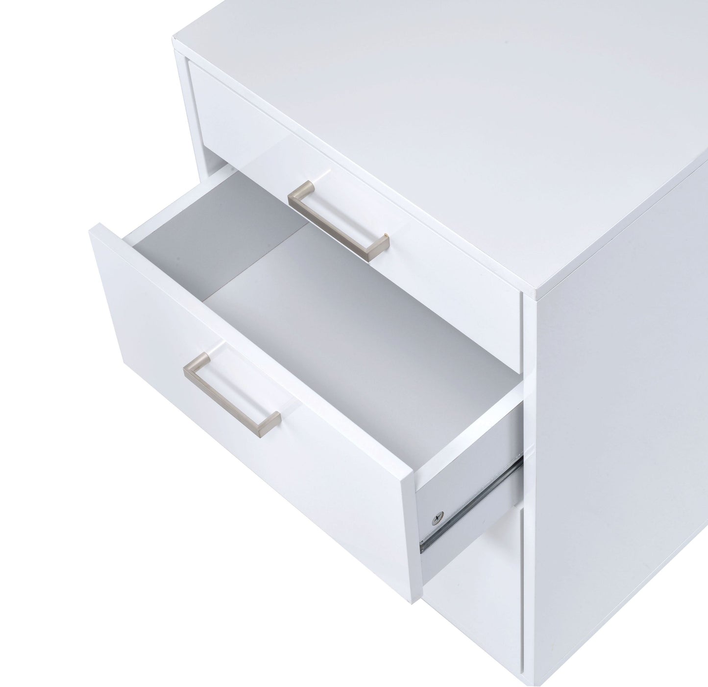 Glossy Chrome File Cabinet