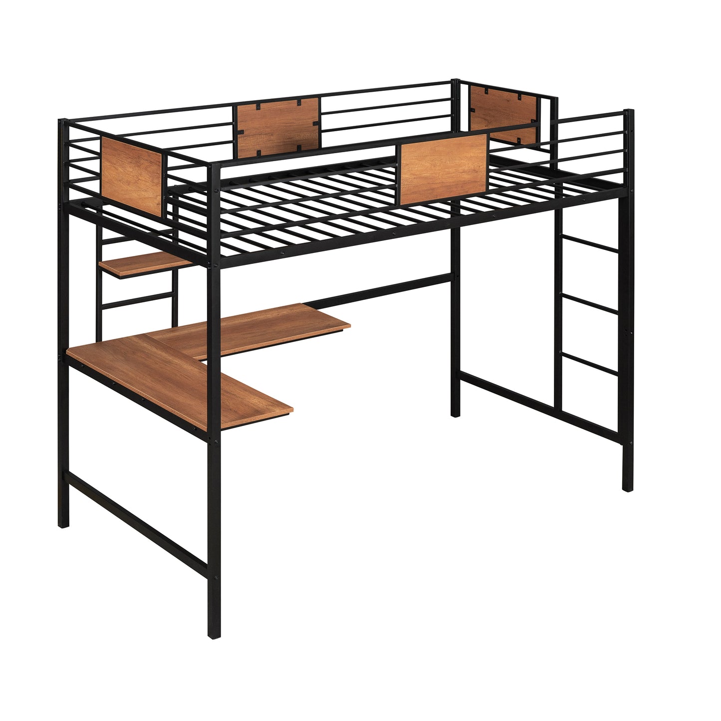 Venetian Vista Loft Bed With Desk -Black