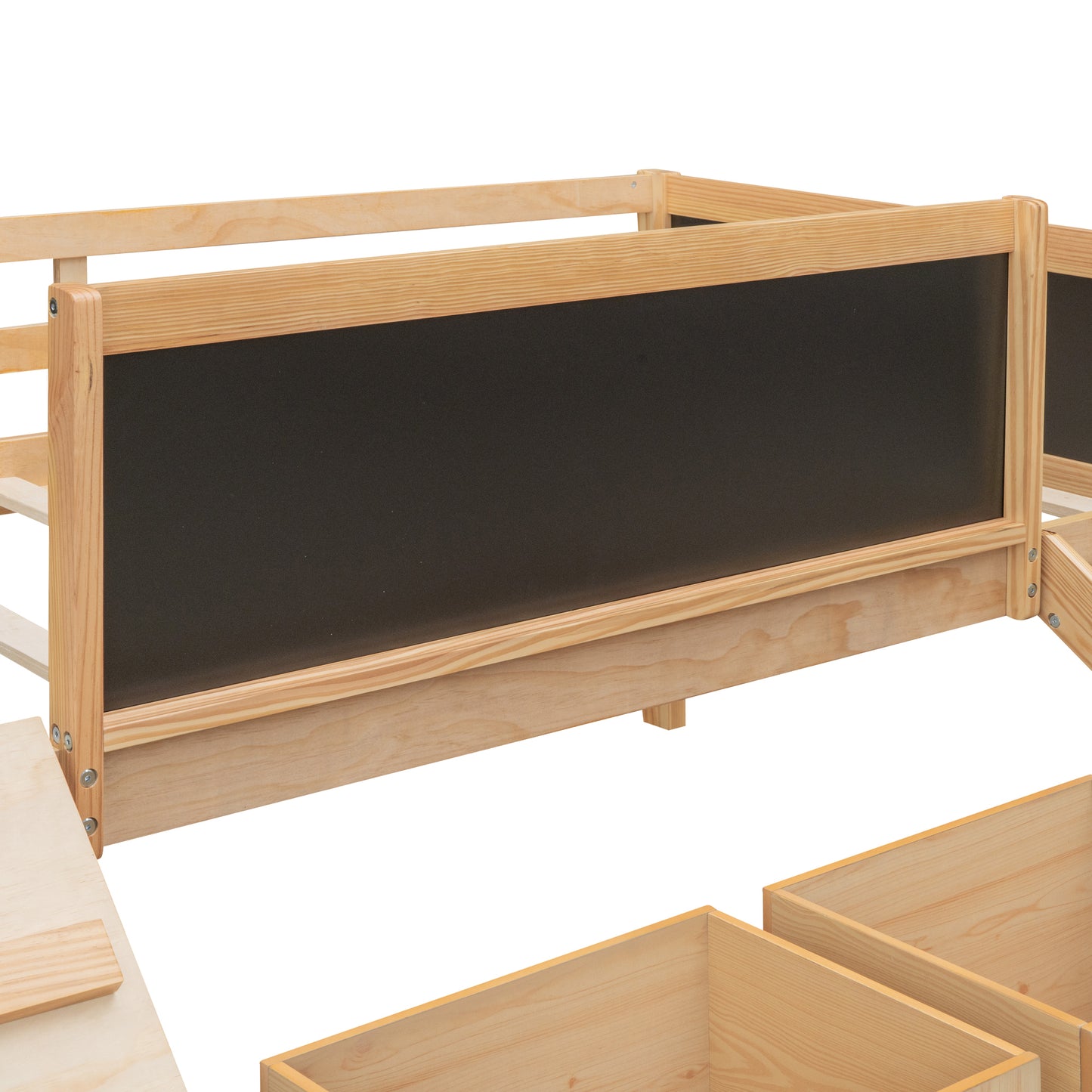 Nature's Haven Twin Loft Bed with Dual Storage