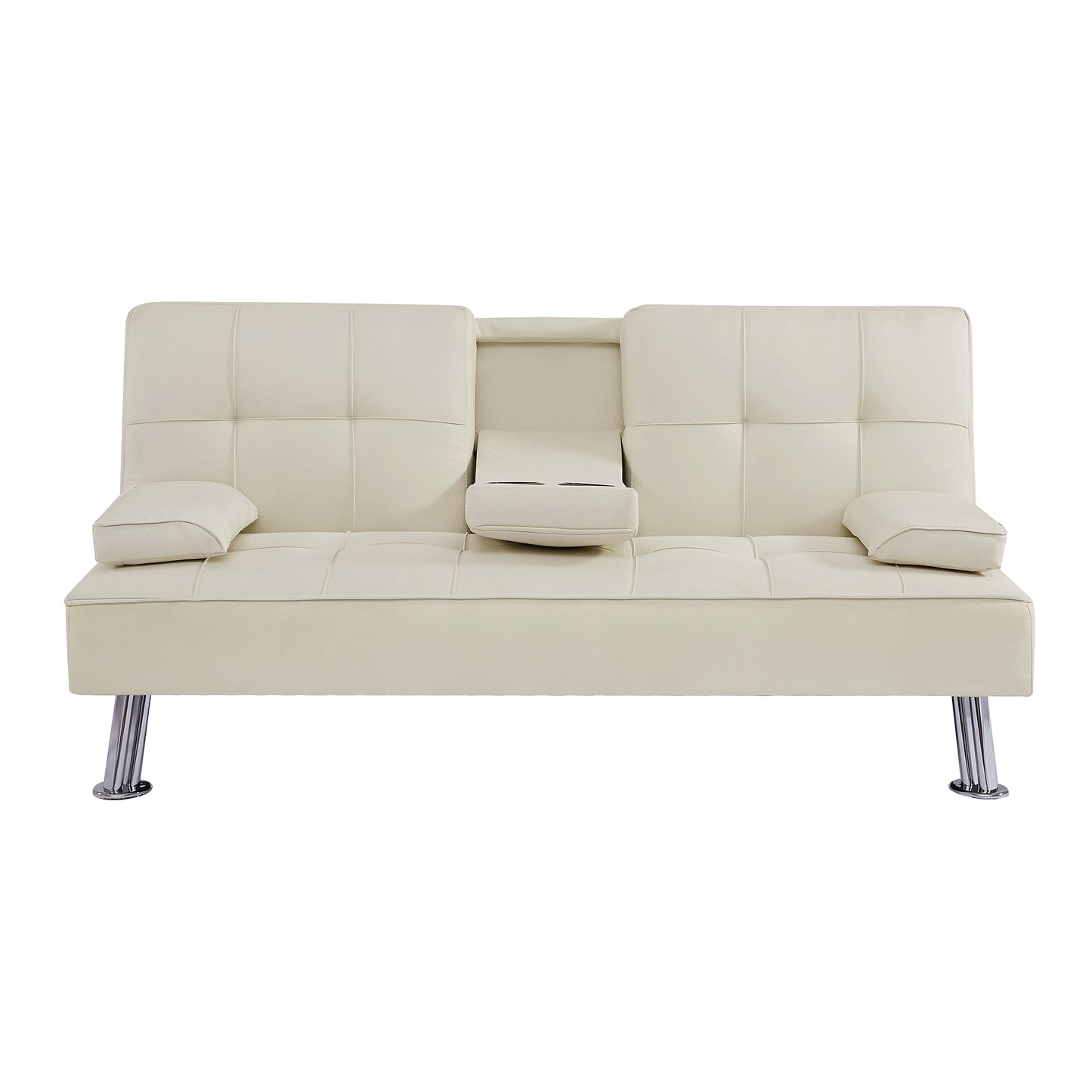 Devo PU Convertible Sofa Bed - Beige