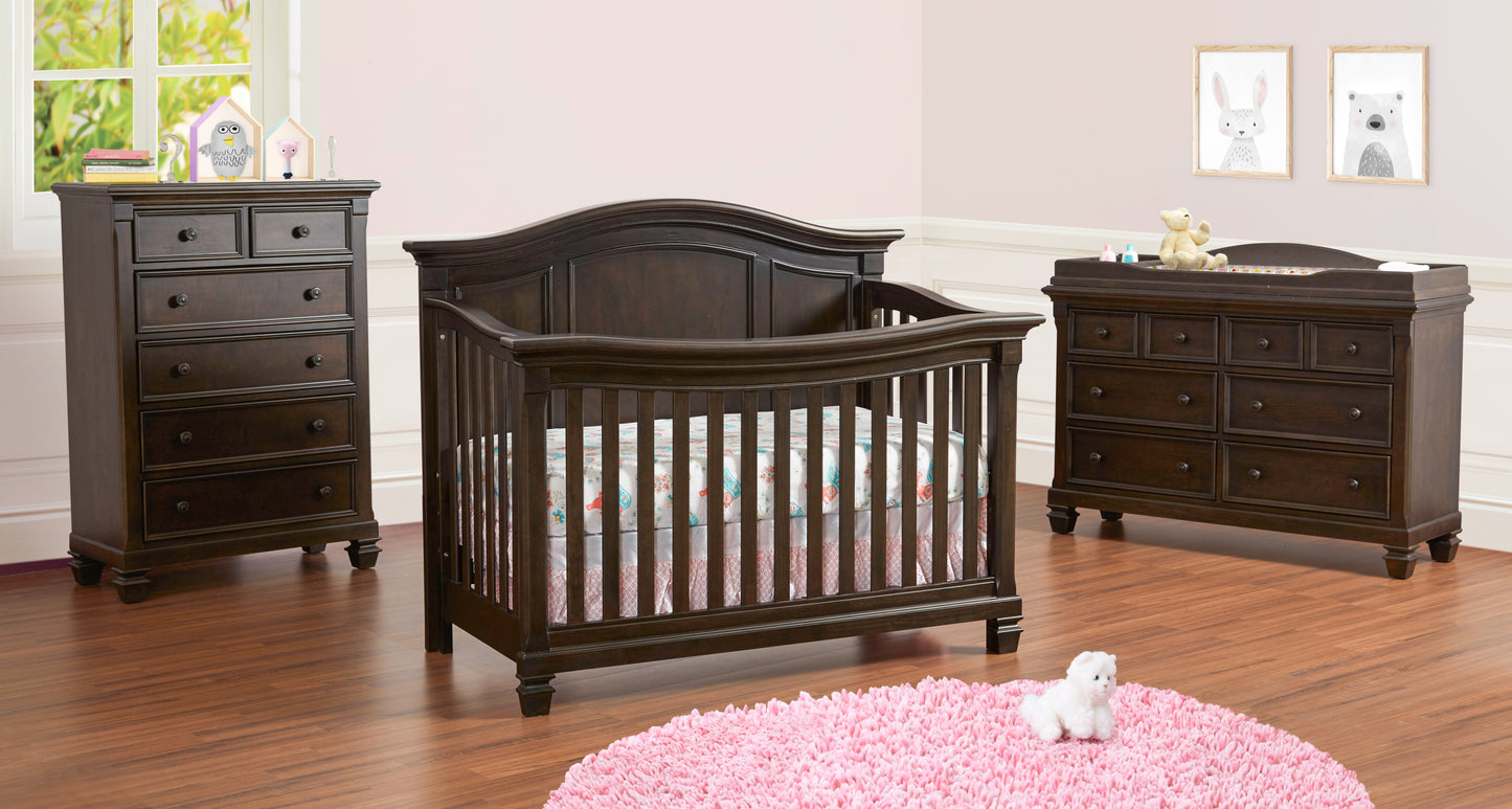 Charcoal Brown Haven 4-in-1 Convertible Crib